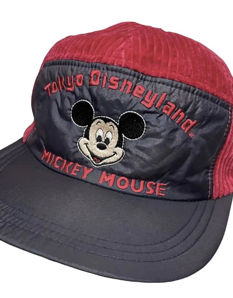 Disney Vintage 80’s MICKEY MOUSE TOKYO DISNEYLAND Corduroy Hat Size ONE SIZE - 2 Thumbnail