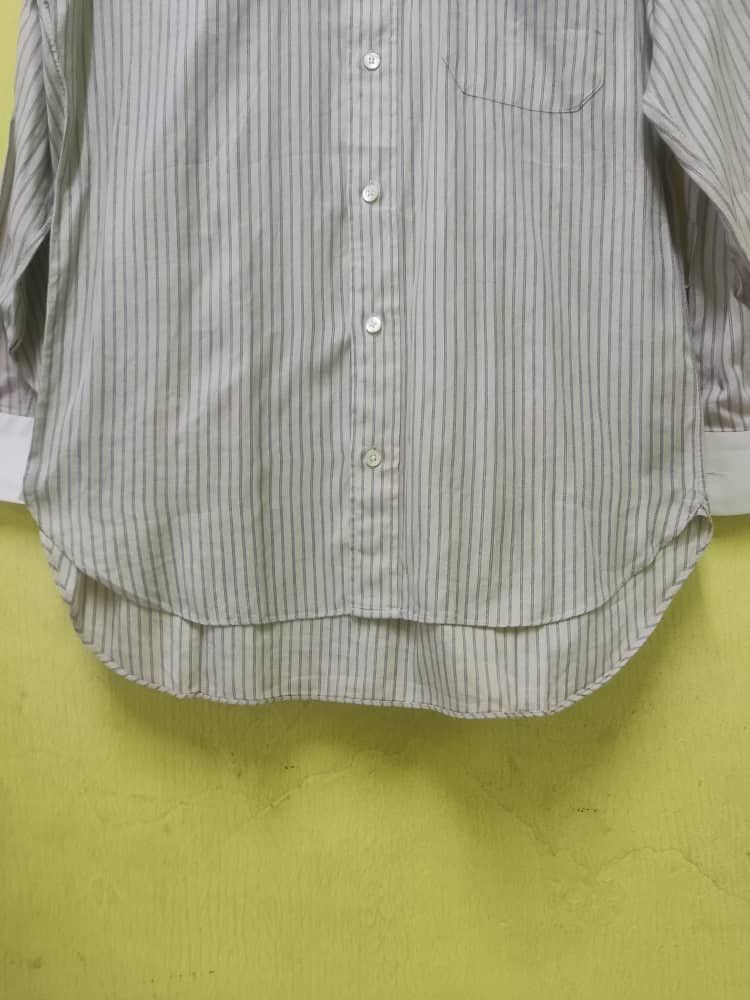 Alfred Dunhill Dunhill man's khaki cotton striped shirt long sleeve Size US L / EU 52-54 / 3 - 6 Thumbnail