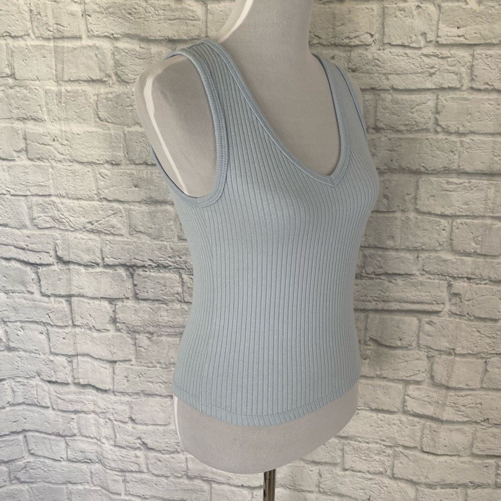 Old Navy Old navy women S cotton blend ribbed v-cut neck crop tank to Size S / US 4 / IT 40 - 3 Thumbnail