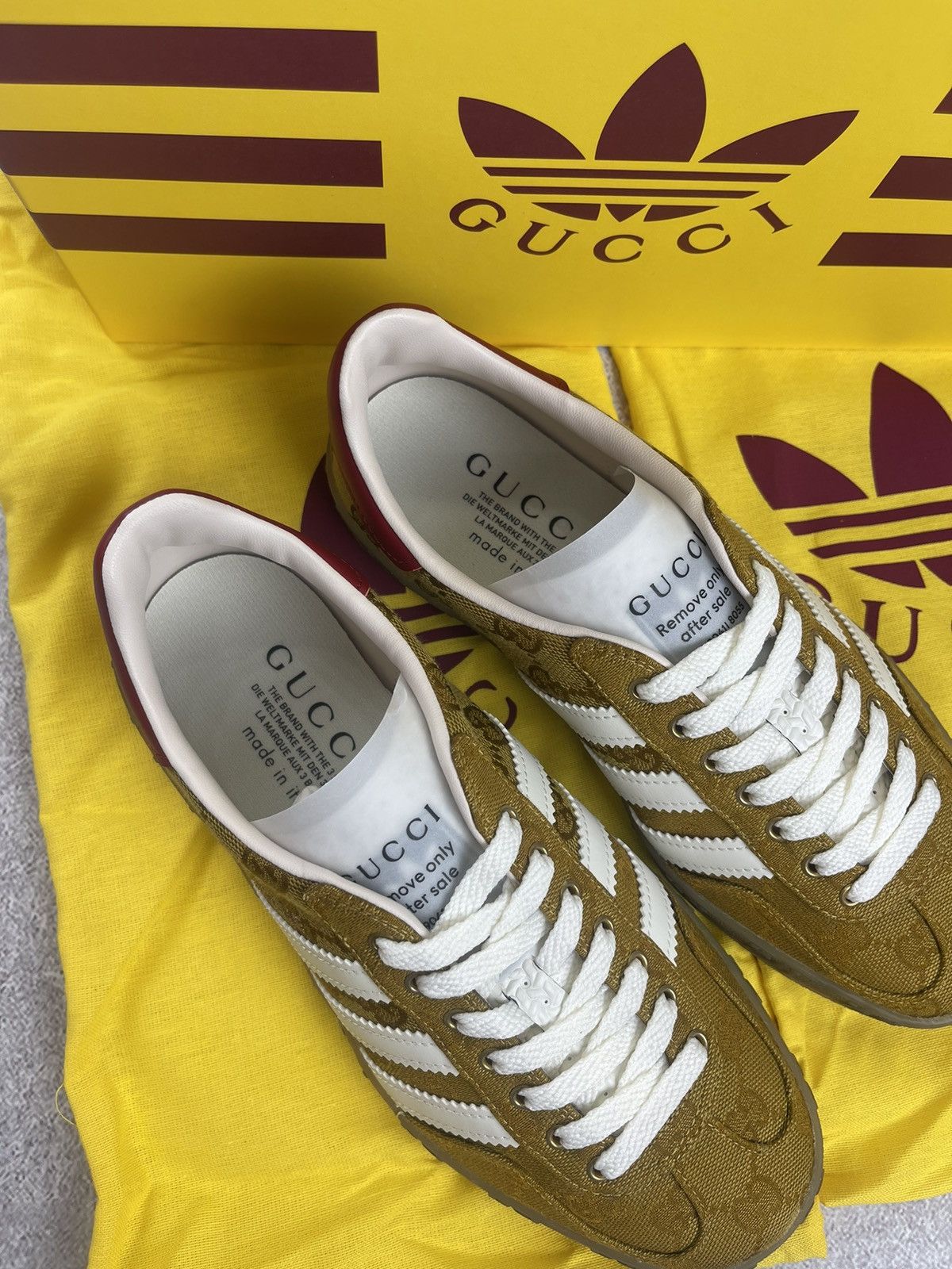 Adidas × Gucci Adidas x Gucci Gazelle GG Monogram Sneakers Size 38 2/3 Size US 7 / IT 37 - 5 Thumbnail