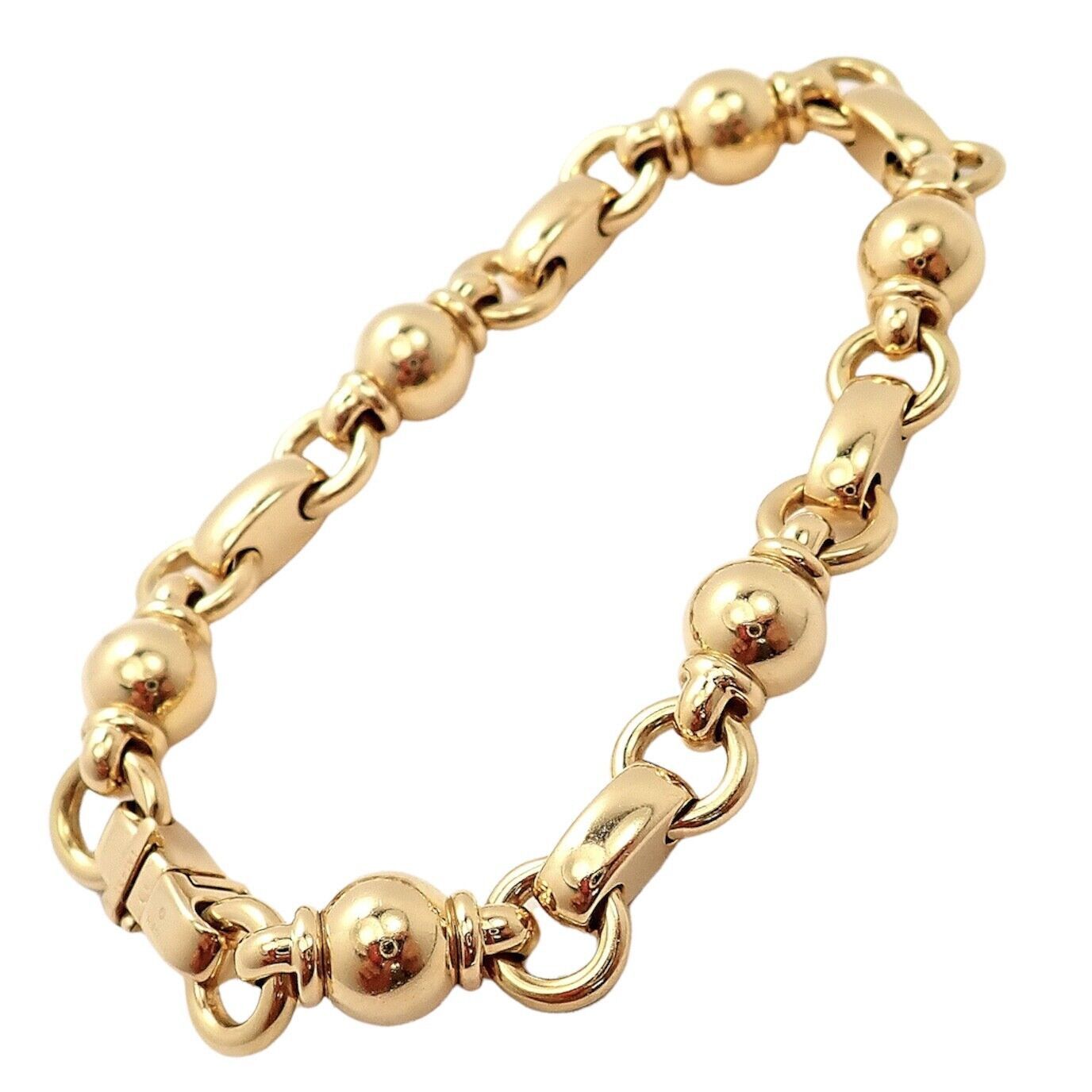 Vintage Chanel 18k Yellow Gold Classic Link Bracelet