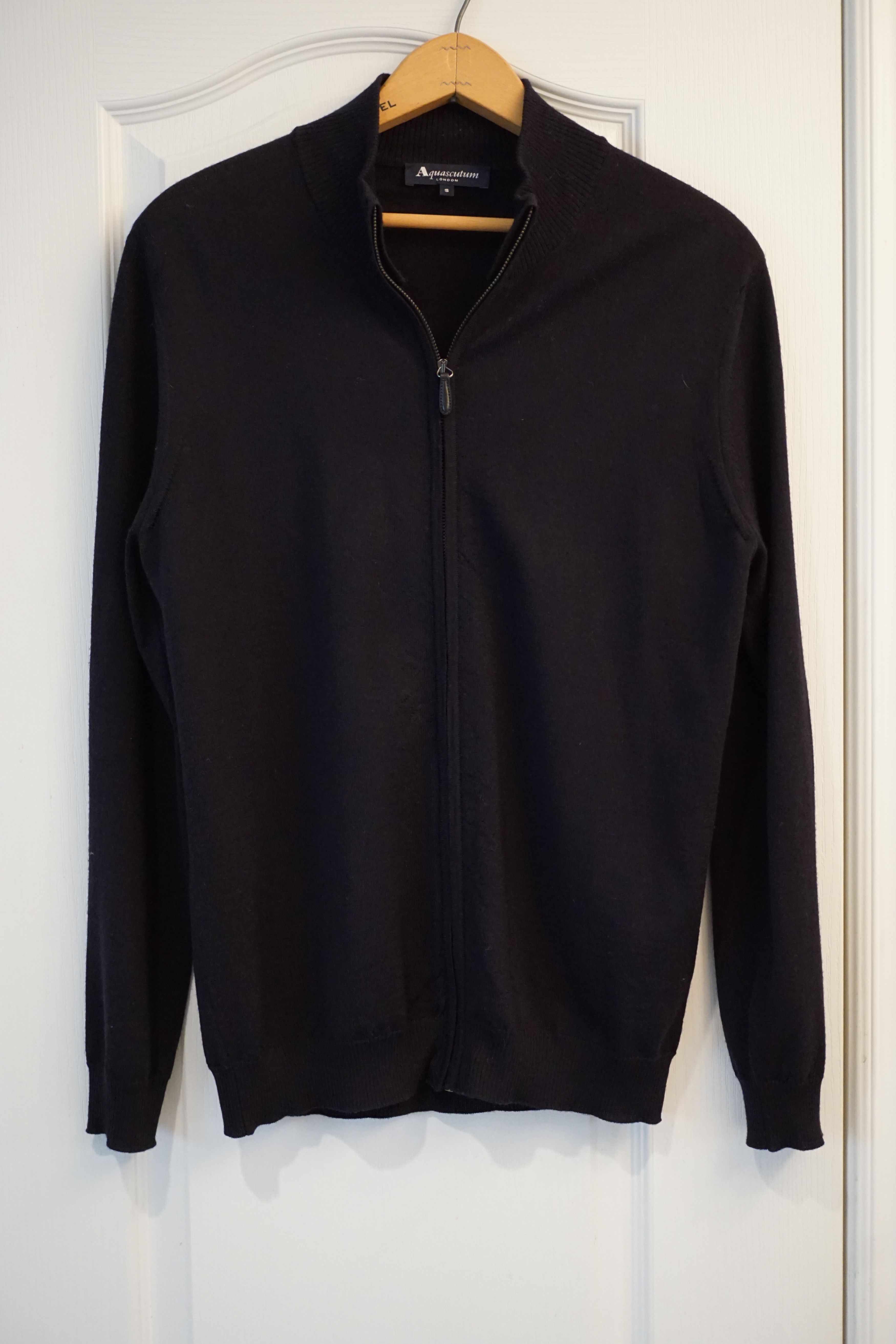 Aquascutum Aquascutum Zip-up Cardigan - Black Size US S / EU 44-46 / 1 - 1 Thumbnail