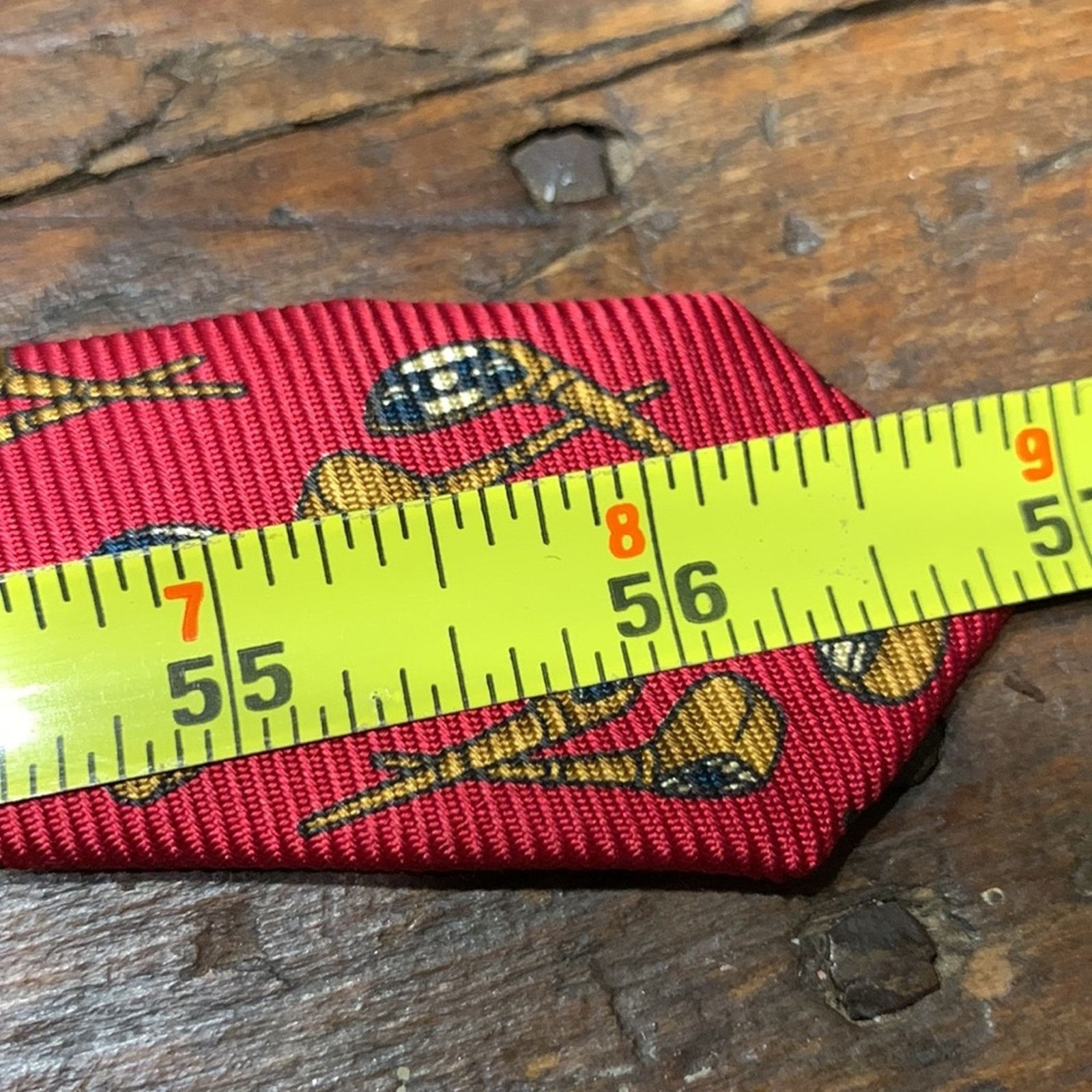 Burberry Burberry's of London red silk twill necktie with golf print Size ONE SIZE - 10 Thumbnail