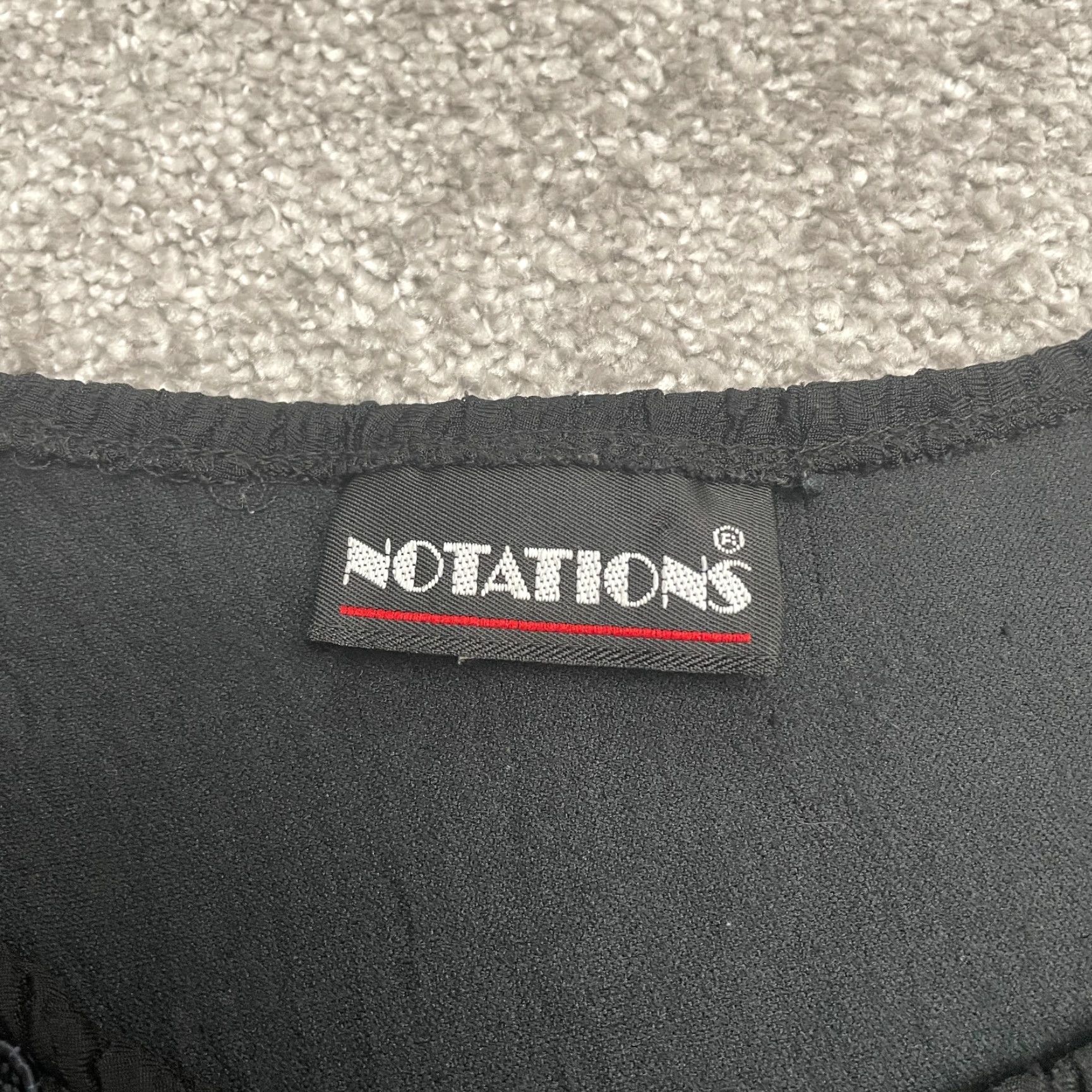 Vintage Notations Vintage Notations Shirt Women S Black Embroidered Textured Short Sleeve Casual Size S / US 4 / IT 40 - 6 Thumbnail