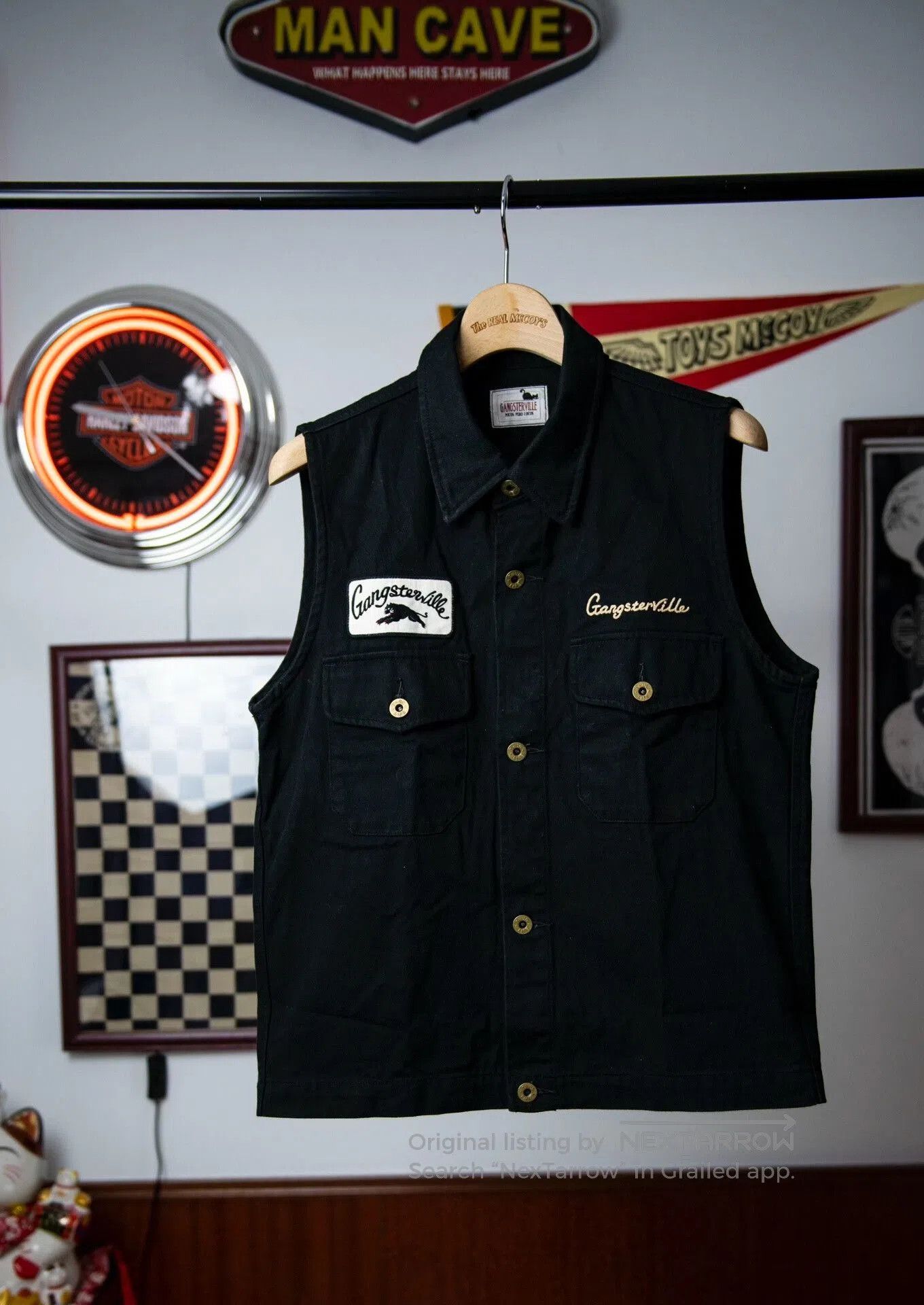 Ghetto Rodeo GANGSTERVILLE Men's Vest in Black. Size US M / EU 48-50 / 2 - 2 Thumbnail