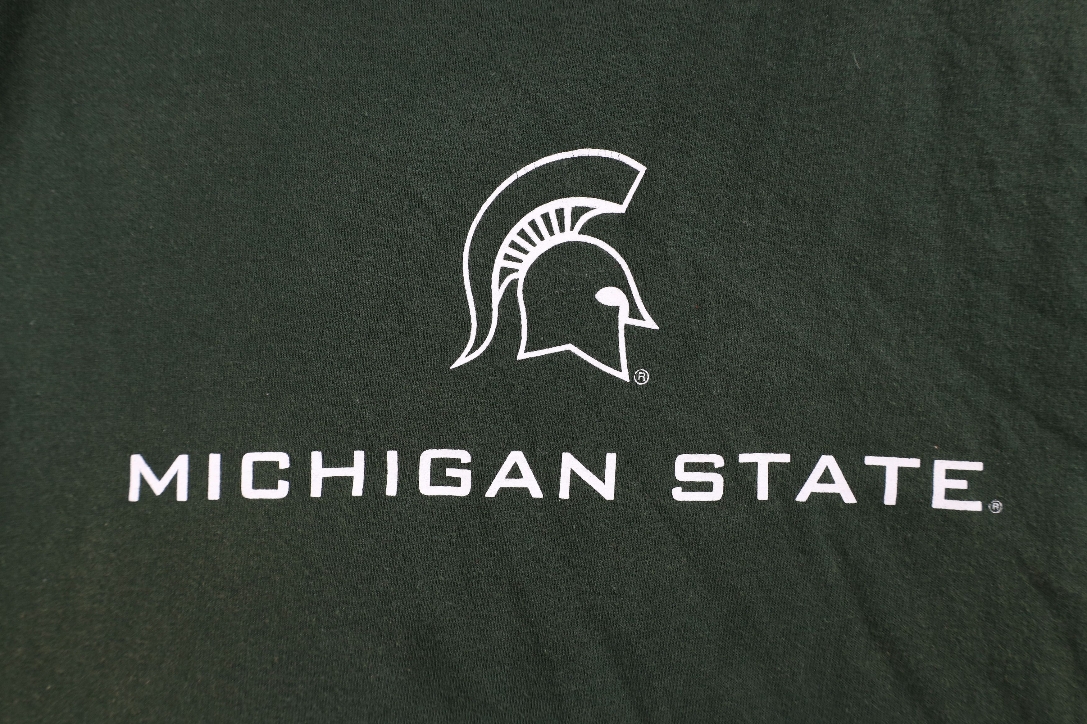 Vintage Vintage Y2K Spell Michigan State University T-Shirt Green Size US XL / EU 56 / 4 - 4 Thumbnail