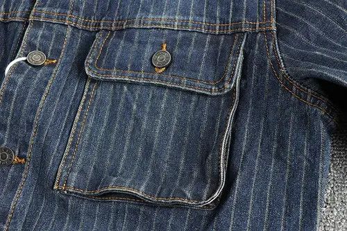 Other American Retro Striped Old Vintage Washed Denim Jacket Size US XL / EU 56 / 4 - 4 Thumbnail