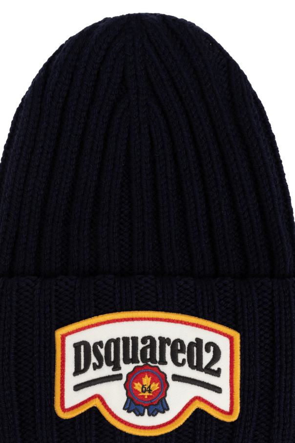 Dsquared2 o1s22i1n1124 Size: OS / Logo Patch Beanie (Hat/Cap) in Blue Size ONE SIZE - 4 Thumbnail