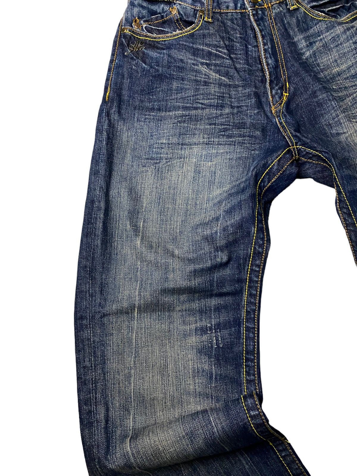 If Six Was Nine 2000's Akademiks Flared Tribal Seawash Jeans Size US 34 / EU 50 - 11 Thumbnail
