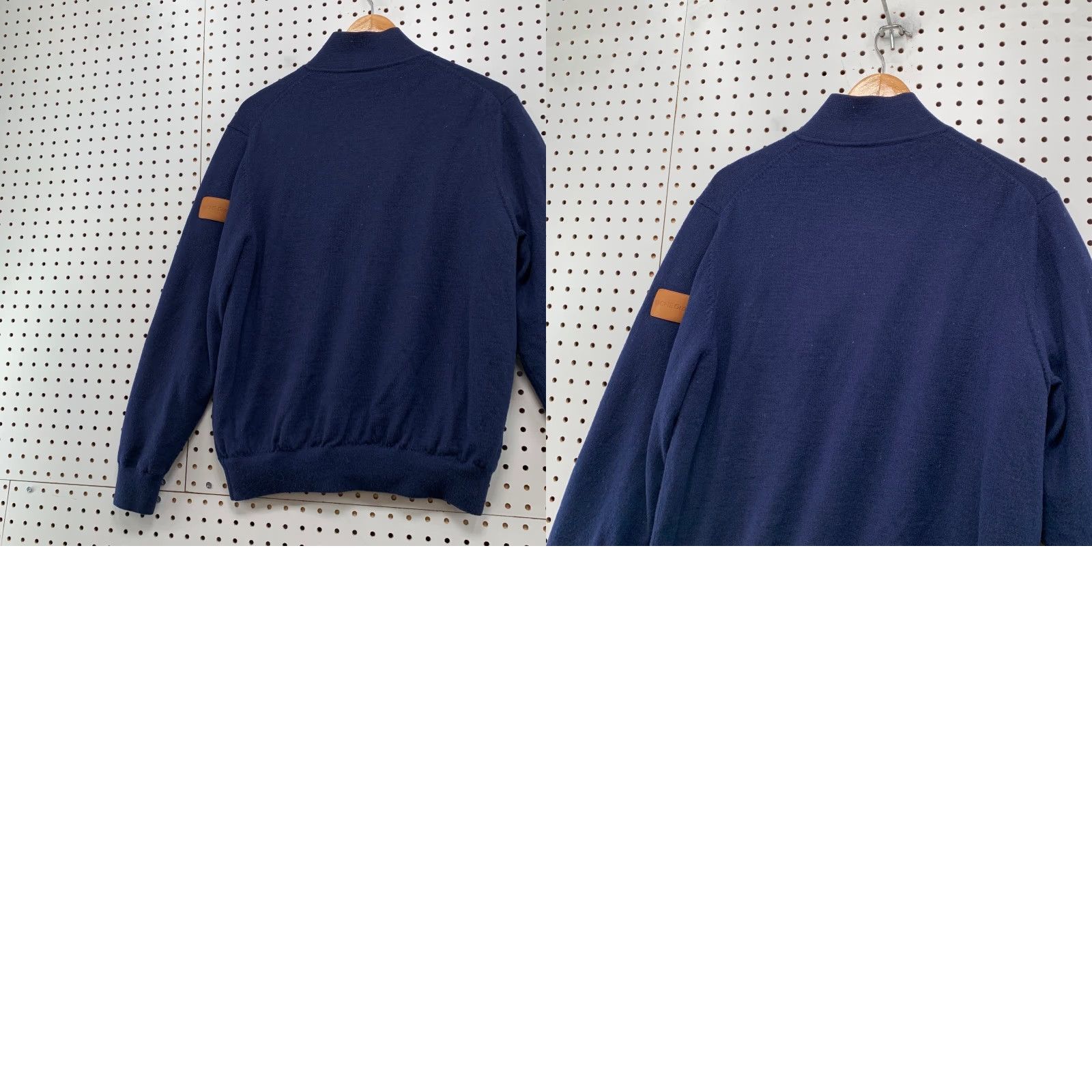 Vintage Fairway & Greene Sweater Mens Large Blue 100% Merino Wool Knit Mock Neck Pullover Winter Casual Golf MENS Size US L / EU 52-54 / 3 - 9 Thumbnail