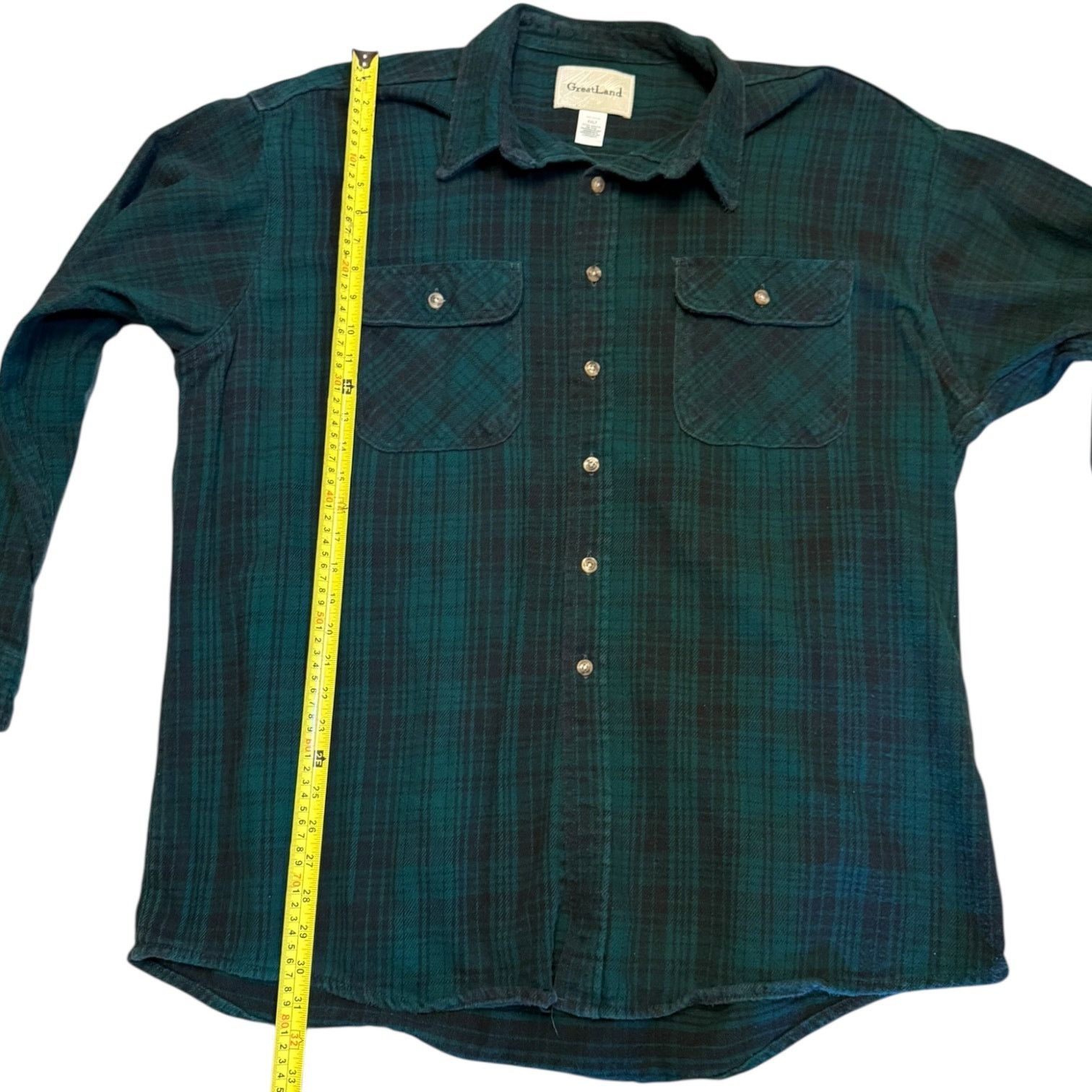 Other GreatLand Vintage Green Cotton Plaid Shacket Shirt Size XXL Size US XXL / EU 58 / 5 - 3 Thumbnail
