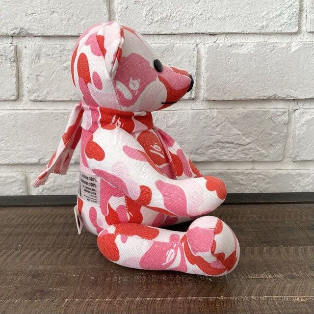 Bape BAPE ABC CAMO PINK Teddy Bear Plush Doll a bathing ape NIGO Size ONE SIZE - 3 Thumbnail