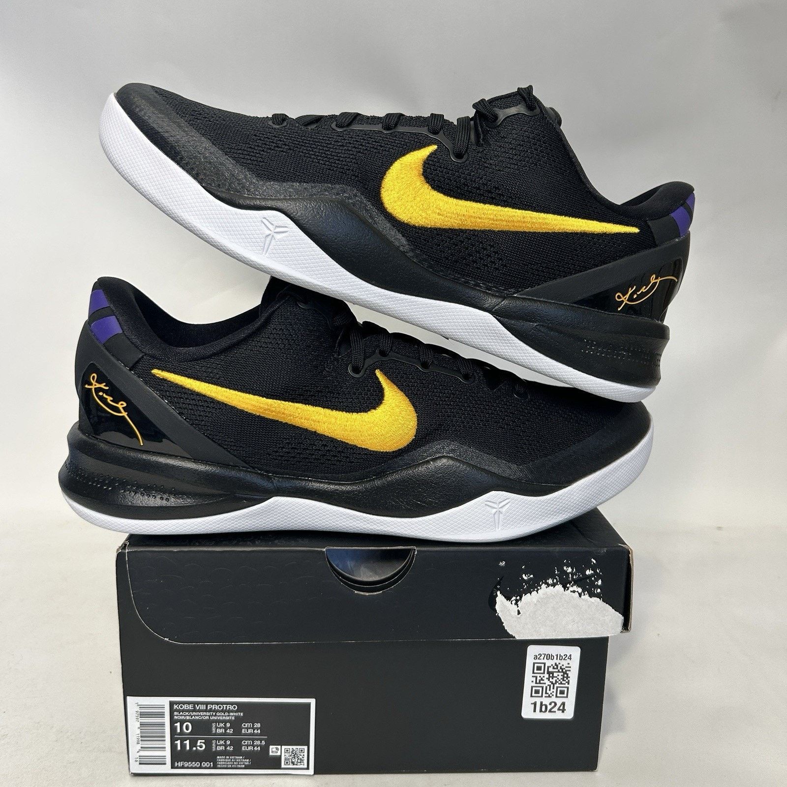 Nike Nike Kobe VIII 8 Protro “Lakers Away/Black Purple” Size US 10 / EU 43 - 1 Thumbnail