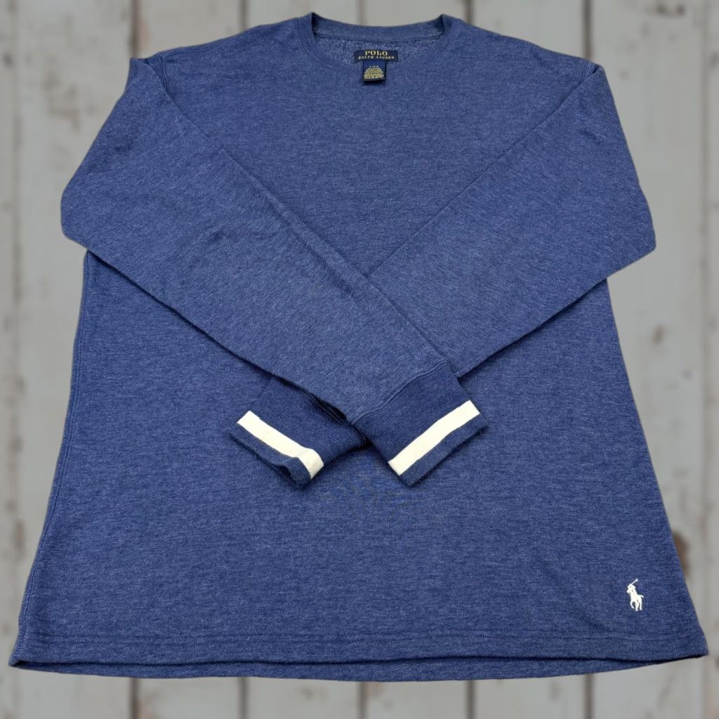 Polo Ralph Lauren Polo Ralph Lauren Sweatshirt Mens Large Blue Fleece Crewneck Logo Pullover Size US L / EU 52-54 / 3 - 1 Thumbnail