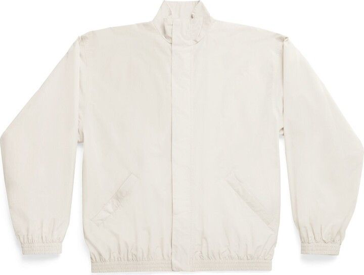 Balenciaga Minimal Tracksuit Jacket in Black with logo in beige Size US XXL / EU 58 / 5 - 1 Thumbnail