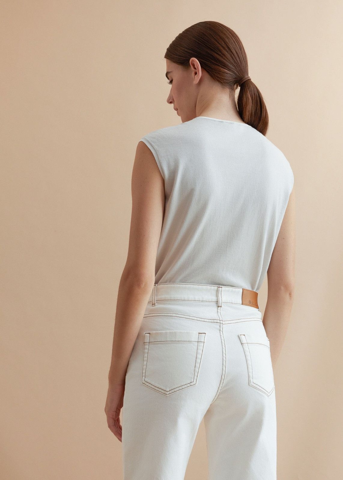Loro Piana o1srvl11e1224 Neo Ventotene Top in White Size XS / US 0-2 / IT 36-38 - 2 Thumbnail