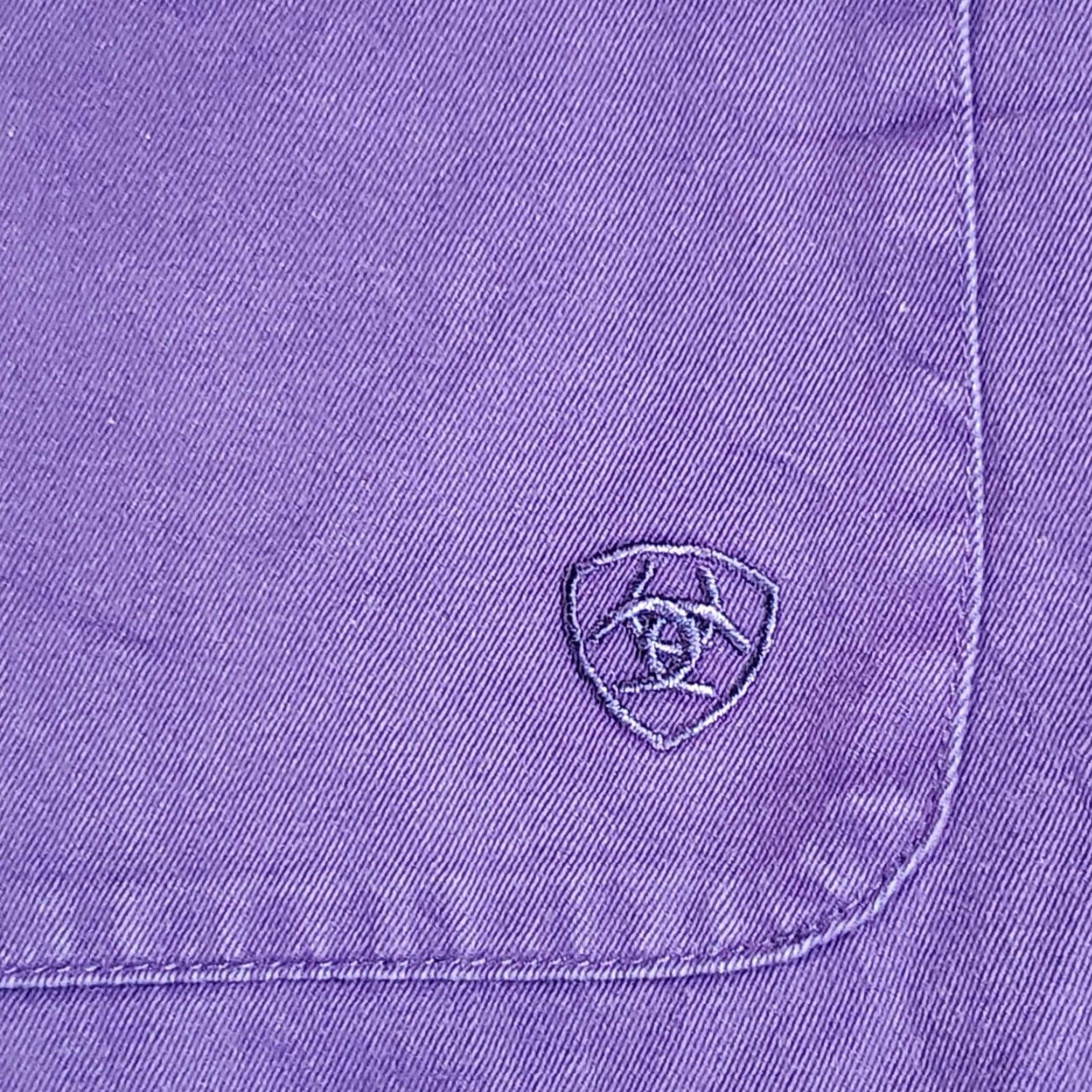 Ariat Ariat Mens Long Sleeve Button Down Shirt M Purple Plaid Button-Up Collared Shirt Size US M / EU 48-50 / 2 - 6 Thumbnail