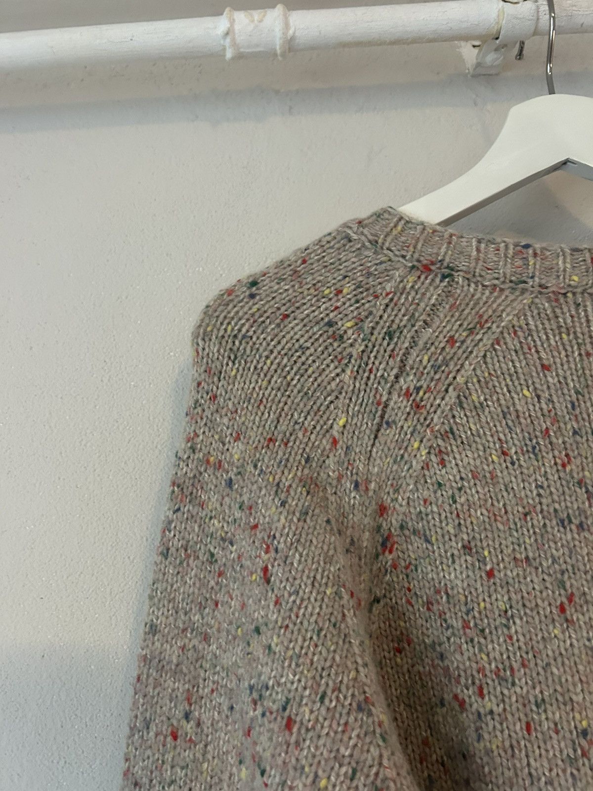 Louis Vuitton Multicolor Speckled Wool V-Neck Sweater Size US M / EU 48-50 / 2 - 8 Thumbnail