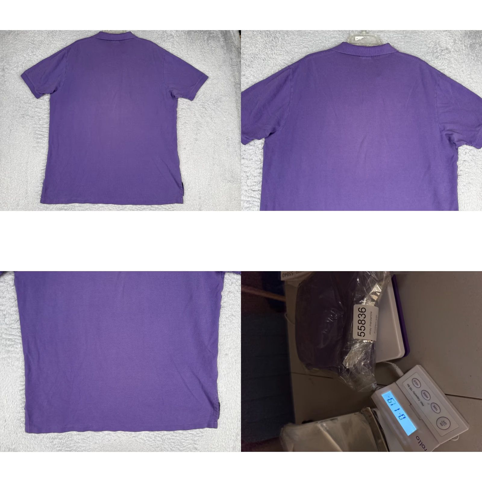 Ralph Lauren VINTAGE Ralph Lauren Polo Shirt Men 2XL Purple Short Sleeve 100% Cotton Golf Size US XXL / EU 58 / 5 - 9 Thumbnail