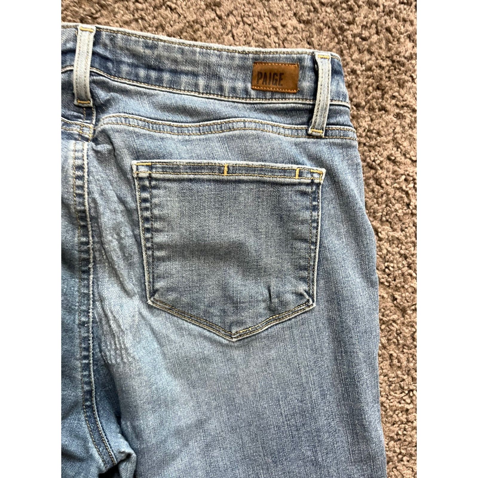 Paige PAIGE Verdugo Crop Jeans Women 31x27 Dark Wash Denim Cotton Blend Blue Cropped Low Rise Skinny Regular Size 31 Womens Jeans Size 24" / US 00 / IT 34 - 3 Thumbnail