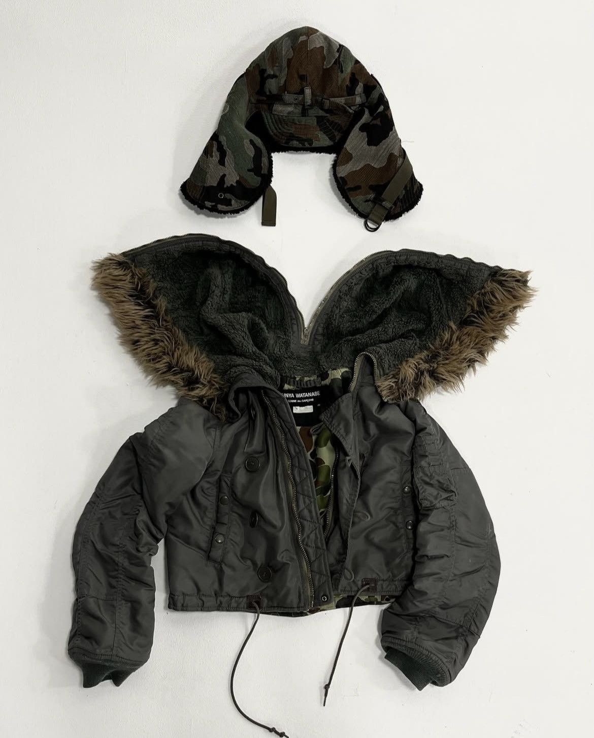 Junya Watanabe Junya Watanabe F/W 2010 Runway Cropped MA-1 bomber jacket Size S / US 4 / IT 40 - 1 Thumbnail