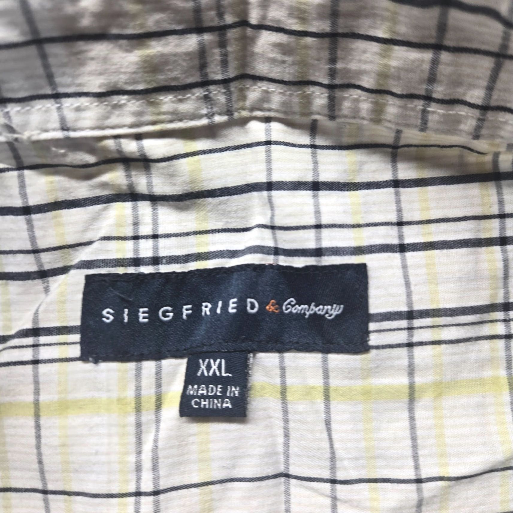 Vintage Siegfried Shirt Button-Up Short Sleeve Plaid Blue 2XL Mens Adult Size 2XL Size US XXL / EU 58 / 5 - 3 Thumbnail