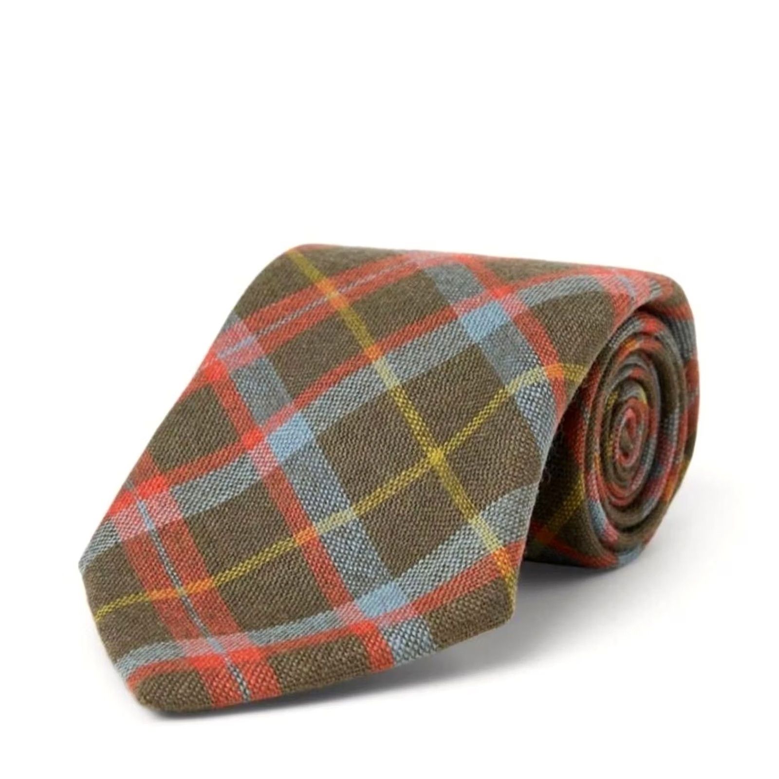 Ralph Lauren VINTAGE RRL Ralph Lauren Tie Mens One Size Khaki HANDMADE PLAID NECKTIE STYLE MEN USED Size ONE SIZE - 2 Thumbnail