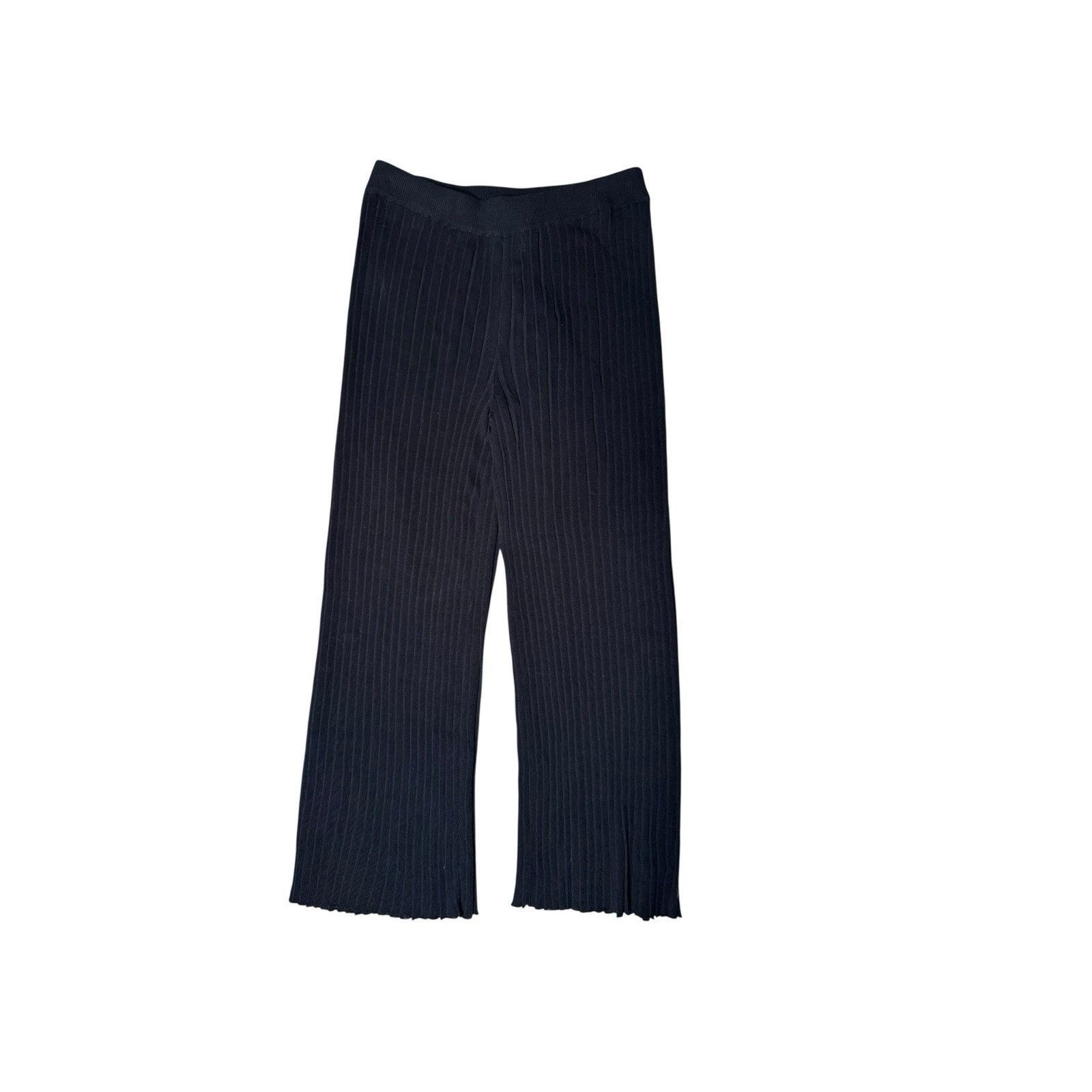 Other Guardaroba NEW Knife Pleat Ribbed Knit Pants Black Size 28" / US 6 / IT 42 - 4 Thumbnail