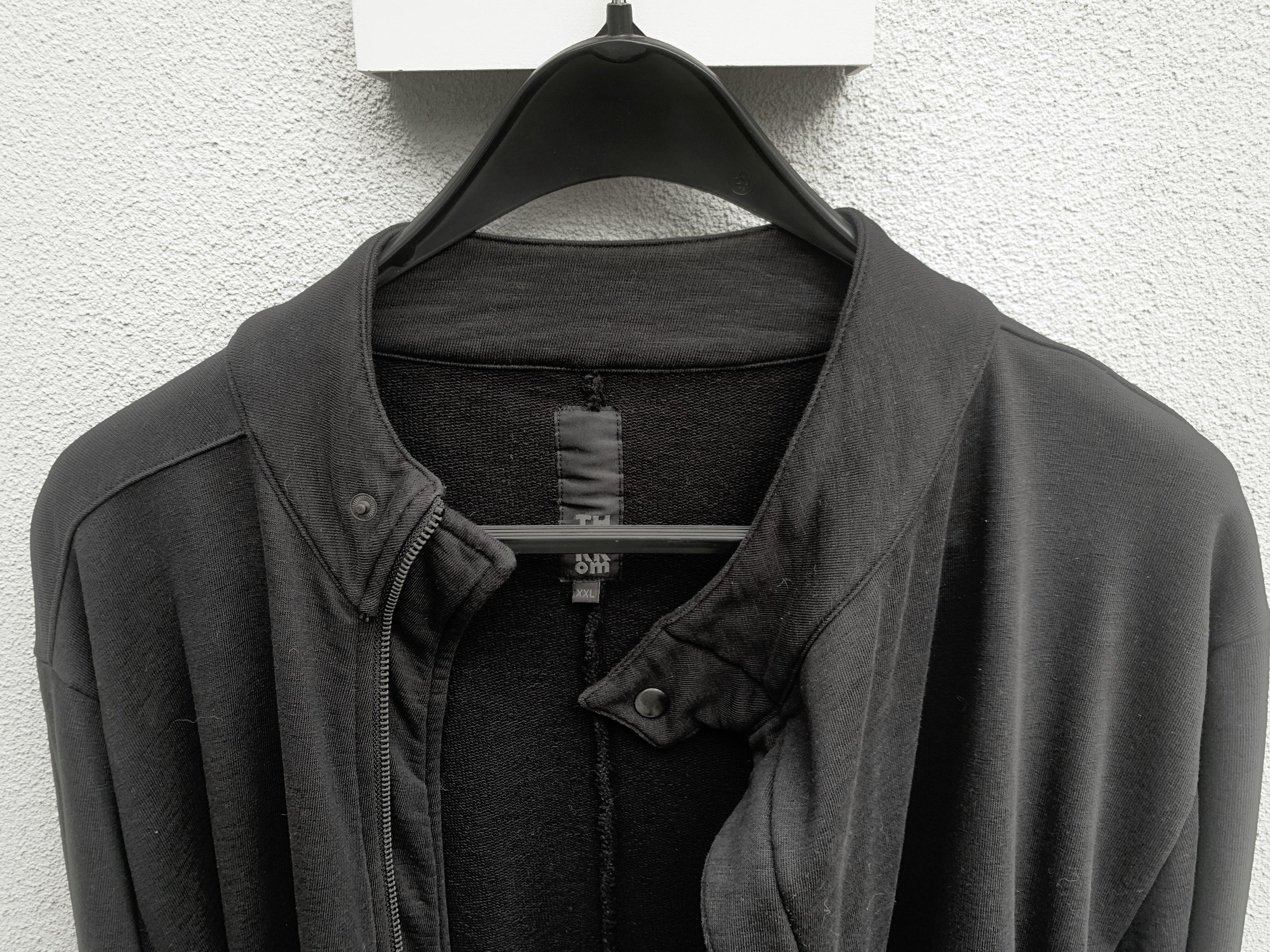 Thom Krom Thom Krom Black Assymetric Zip Long Sweatshirt Jacket Size US XXL / EU 58 / 5 - 6 Thumbnail