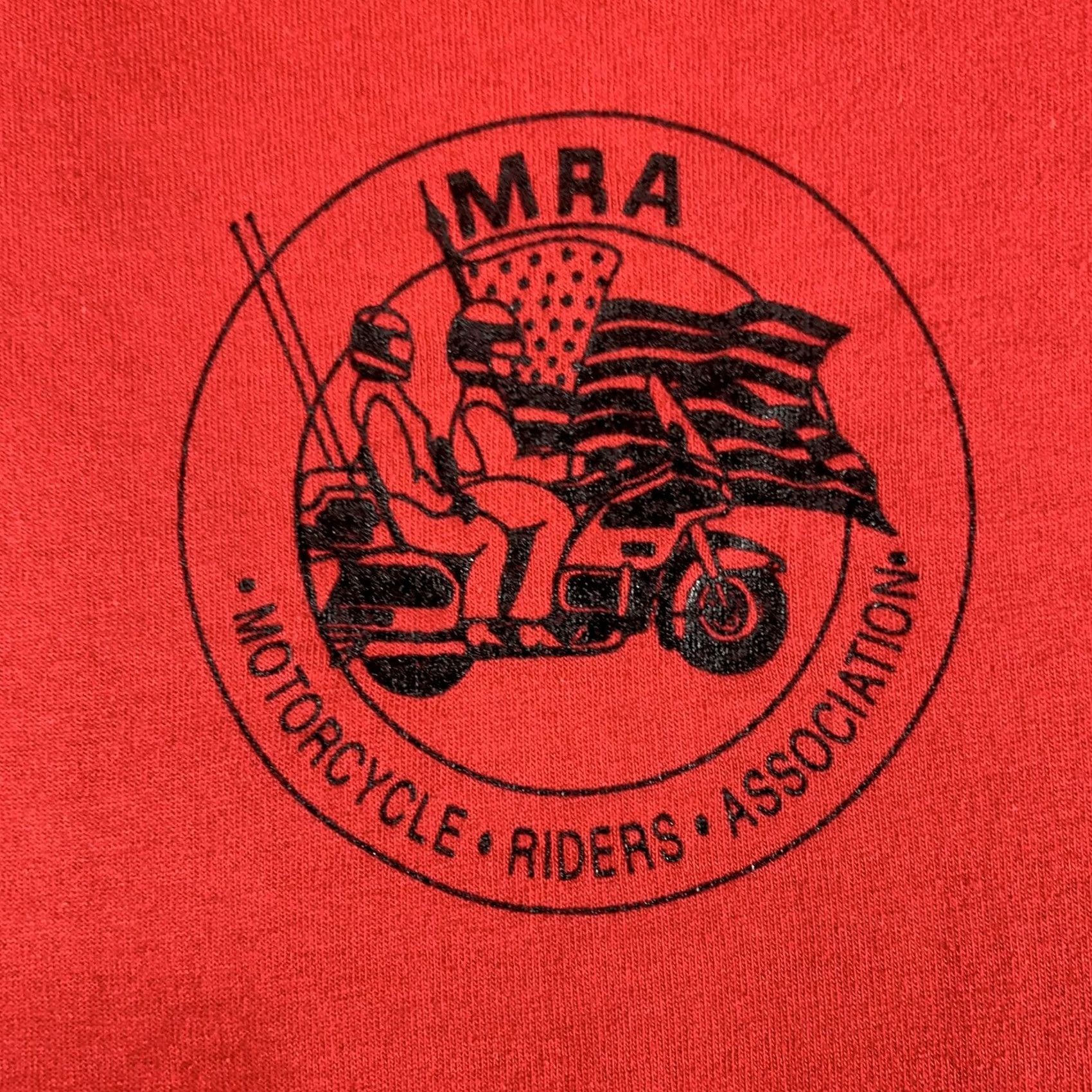 Hanes VINTAGE MOTORCYCLES RIDERS ASSOCIATION T-SHIRT Mens XL RED Crewneck MRA Hanes Shirt Size US XL / EU 56 / 4 - 3 Thumbnail