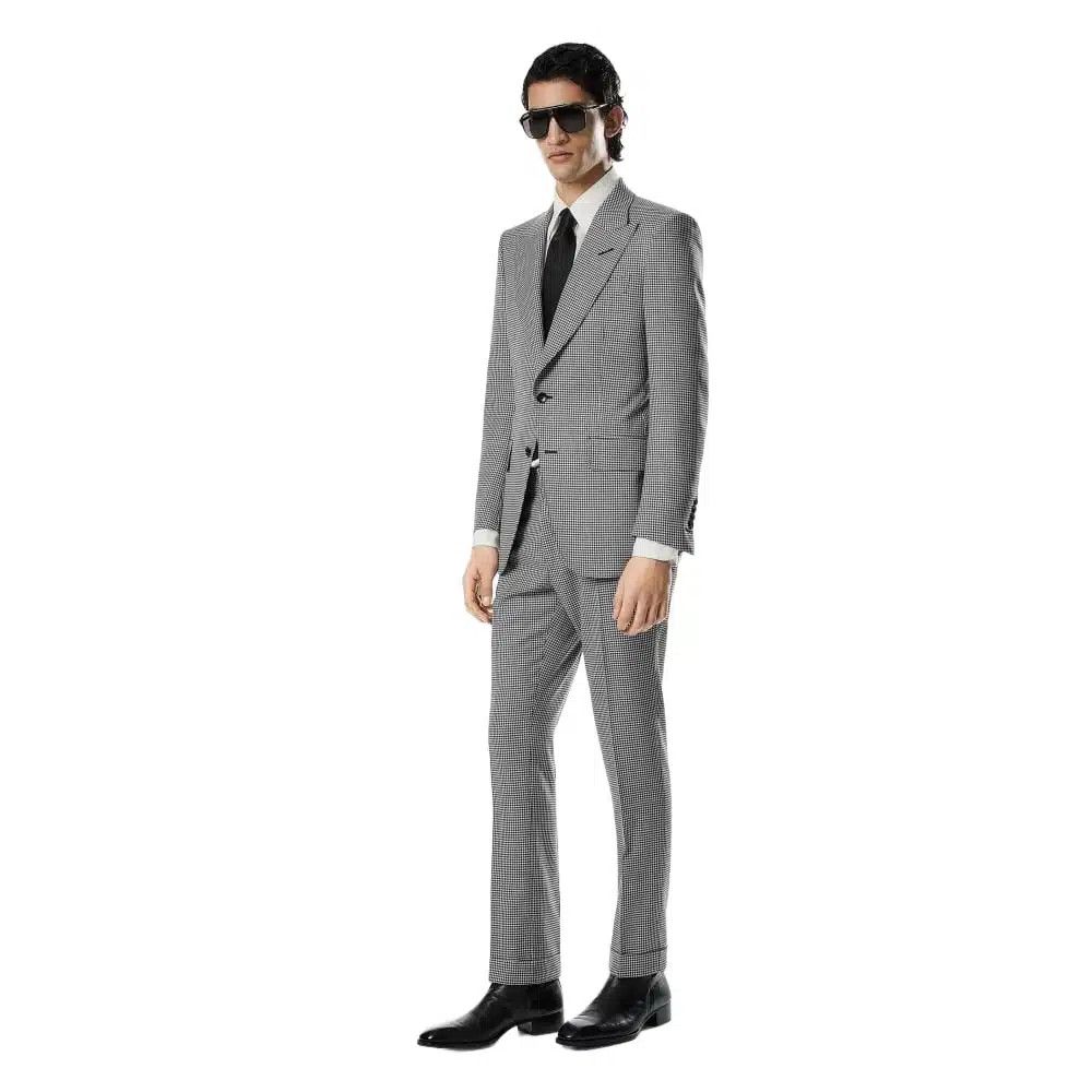 Tom Ford o1loc1c0526 PLPT01 Tiny Pied De Poule Dyllan Pant Size US 38 / EU 54 - 2 Thumbnail