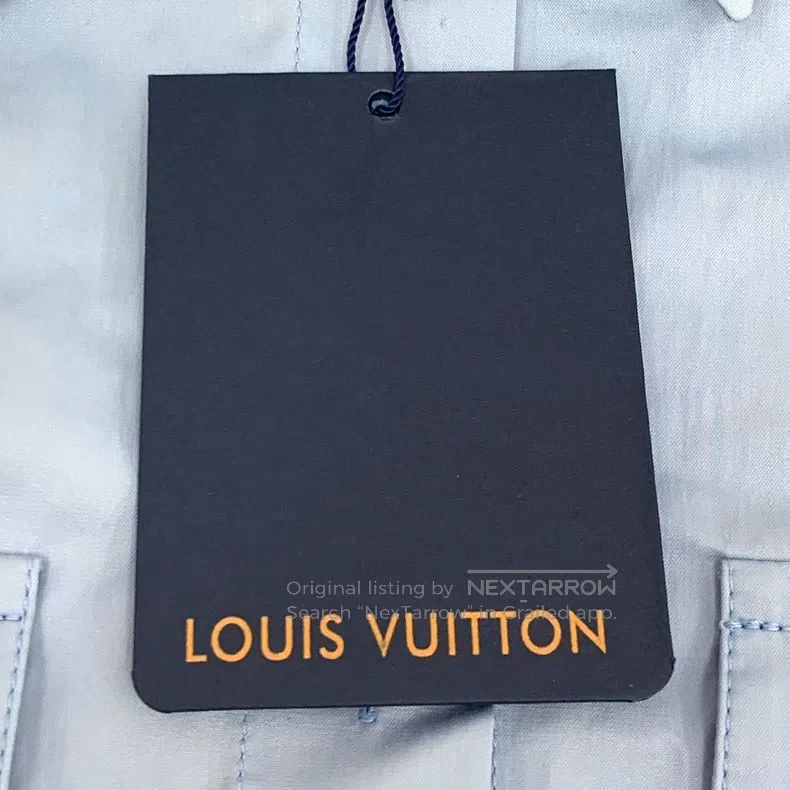 Louis Vuitton 24 Blue Cotton Lapel Single Breasted Long Sl