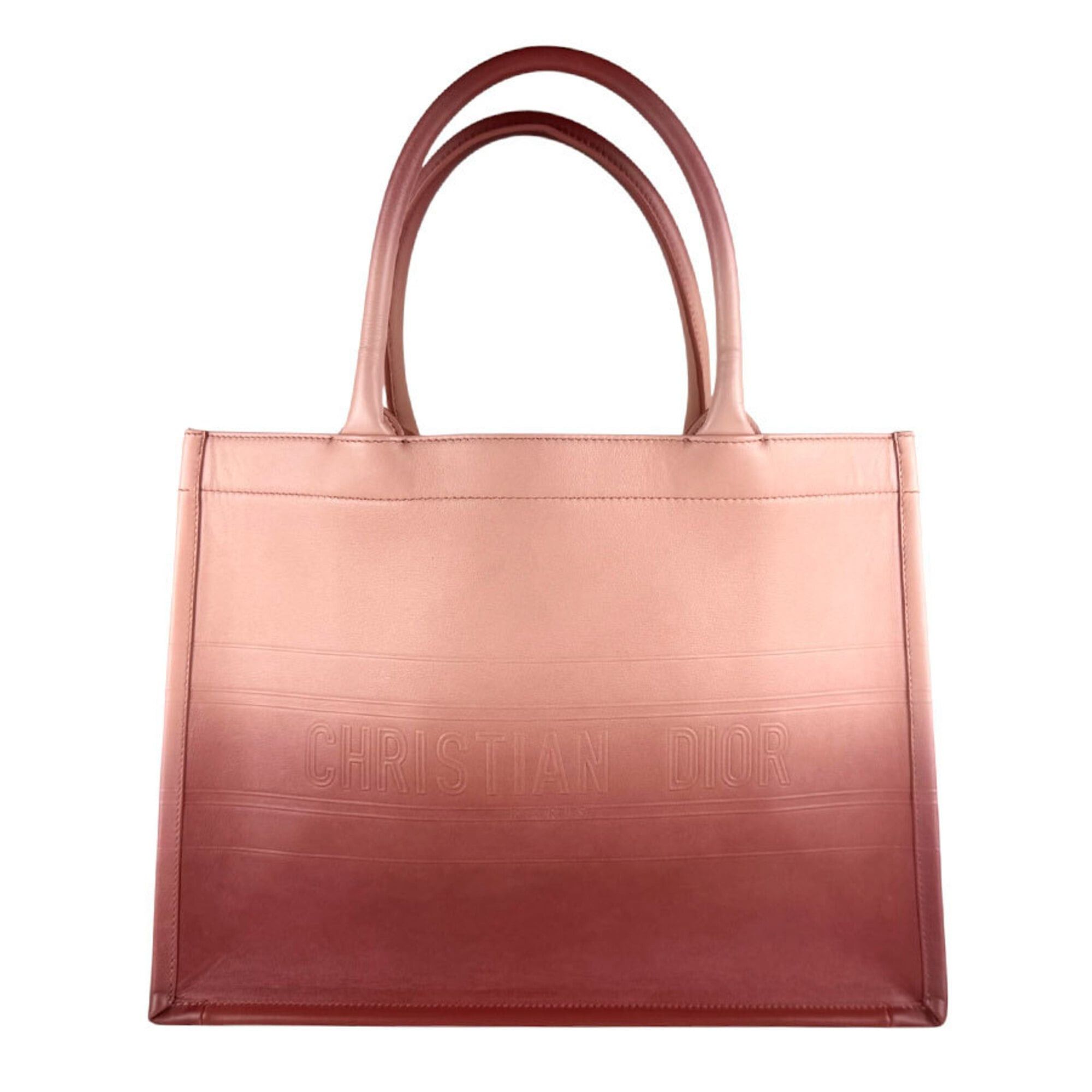 Dior Christian Dior Book Tote Leather Handbag, Pink, Women's (z9441) Size ONE SIZE - 1 Thumbnail