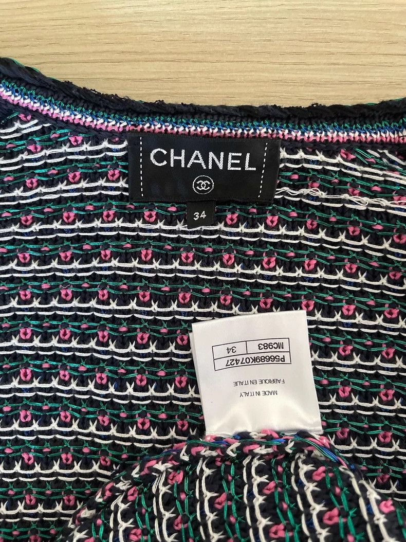 Chanel Chanel Purple knitted cardigan coat Size S / US 4 / IT 40 - 4 Thumbnail