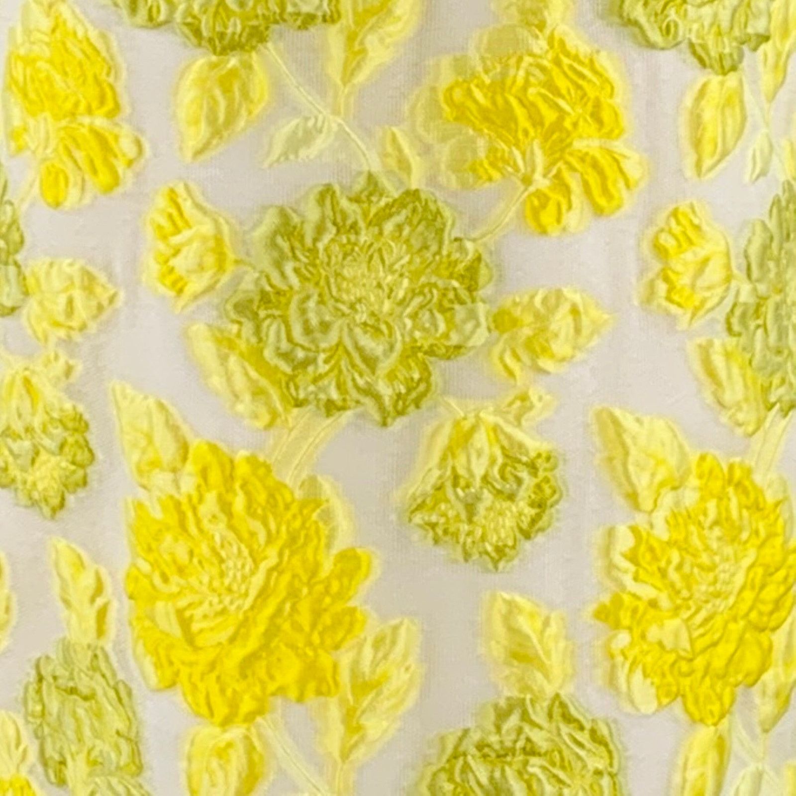 Giambattista Valli GIAMBATTISTA VALLI Yellow Beige Floral Sleeveless Dress Size S / US 4 / IT 40 - 2 Thumbnail