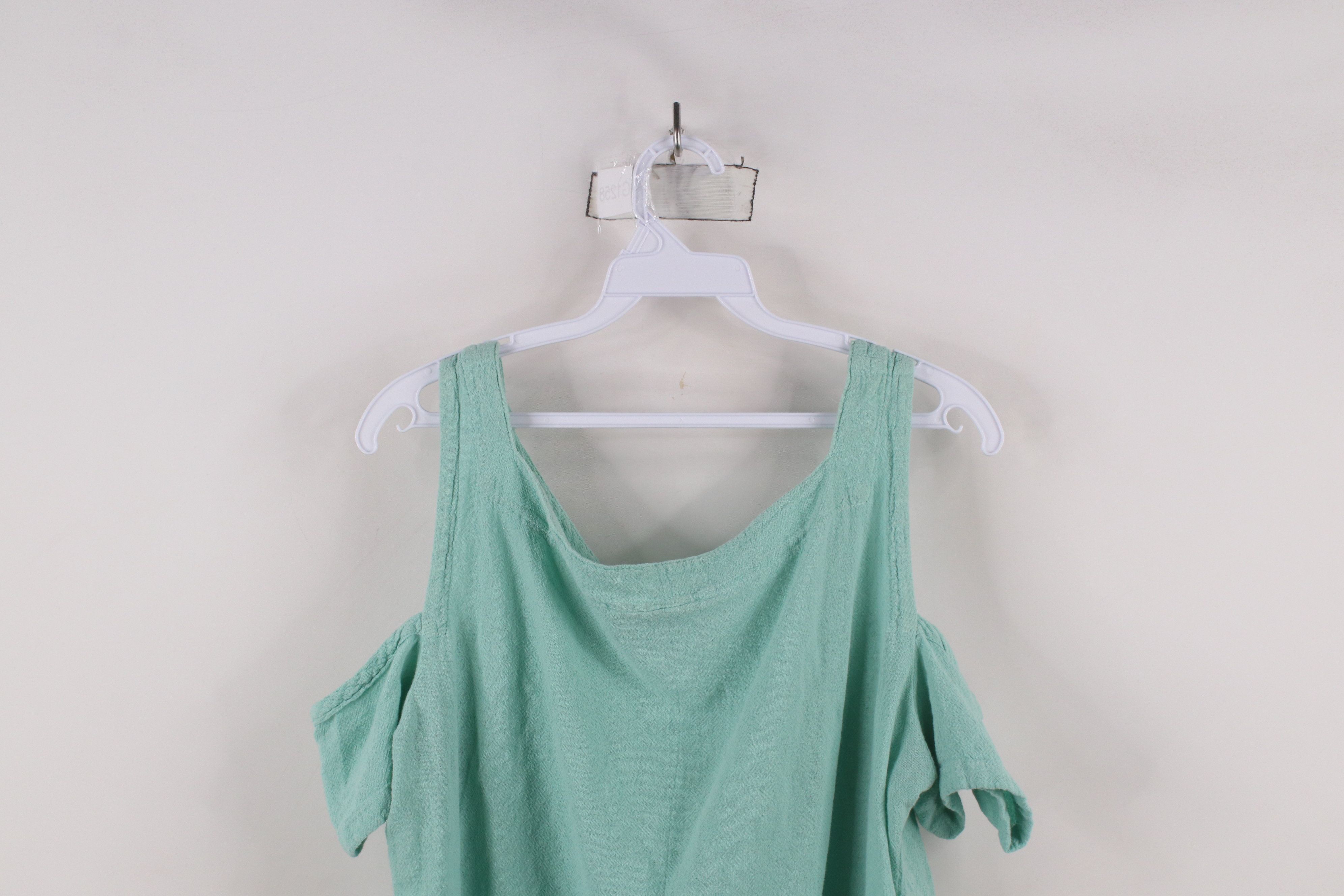 Vintage Vintage 90s Streetwear Gauzy Cotton Open Shoulder T-Shirt Size L / US 10 / IT 46 - 10 Thumbnail