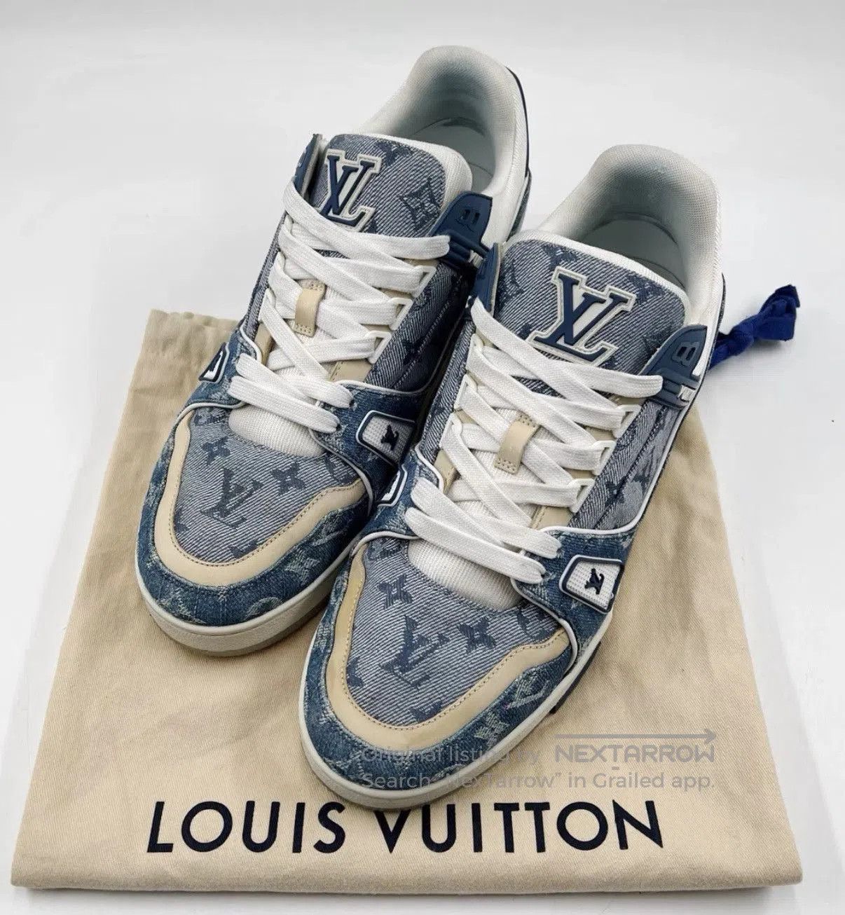 Louis Vuitton Blue Lowtop Sneakers Size 9.5. Size US 9.5 / EU 42-43 - 1 Thumbnail