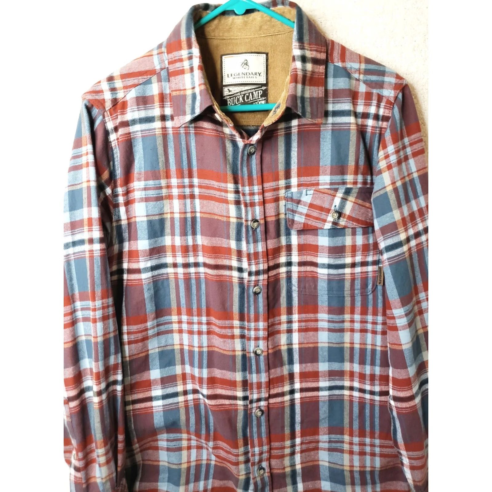 Vintage Legendary Whitetails Shirt Men's S Red Blue Flannel Buck Camp Outdoor Size US S / EU 44-46 / 1 - 2 Thumbnail