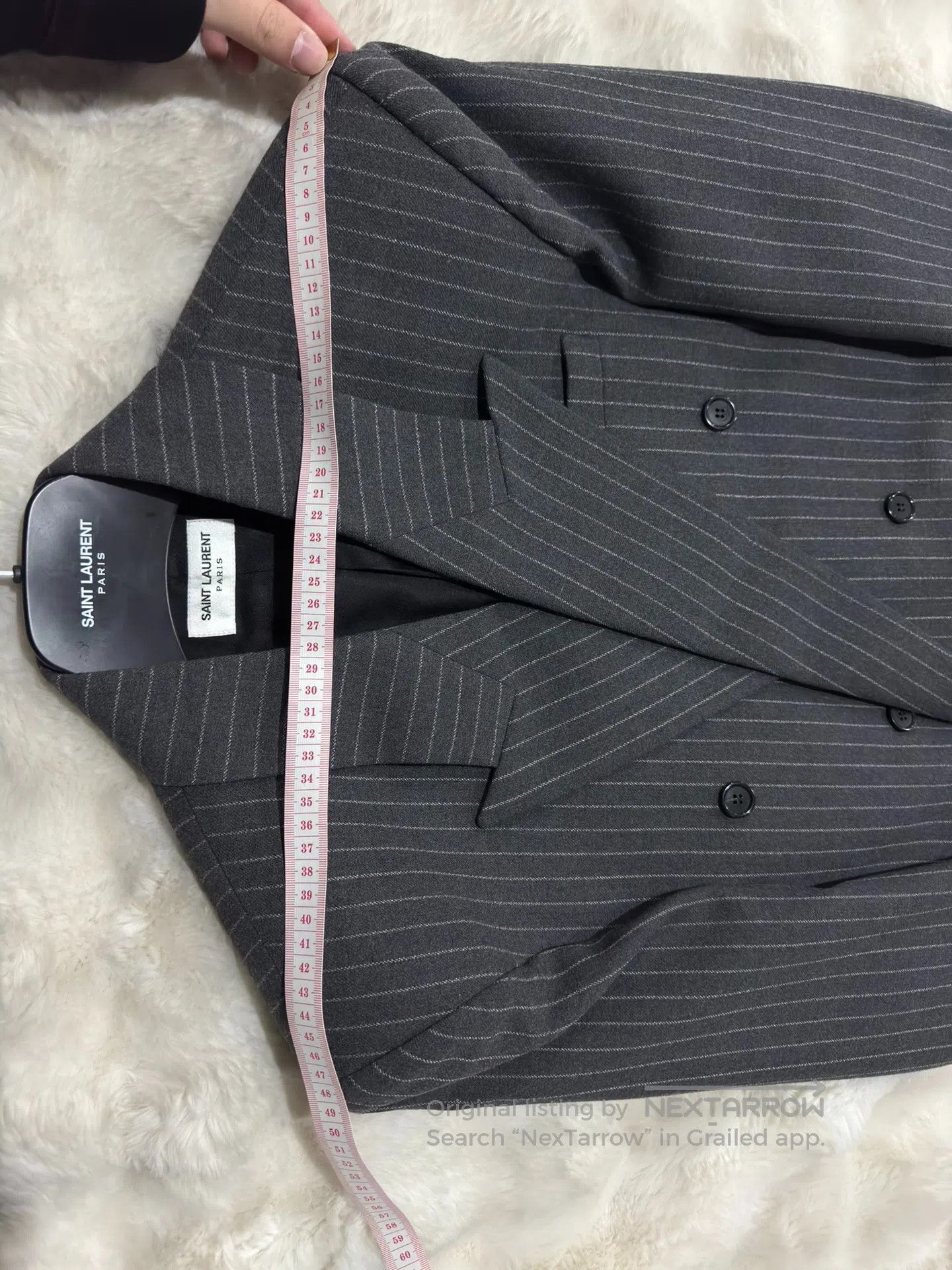 Saint Laurent Paris Saint Laurent Paris Flannel Double-breasted Men's Suit| Size US S / EU 44-46 / 1 - 7 Thumbnail