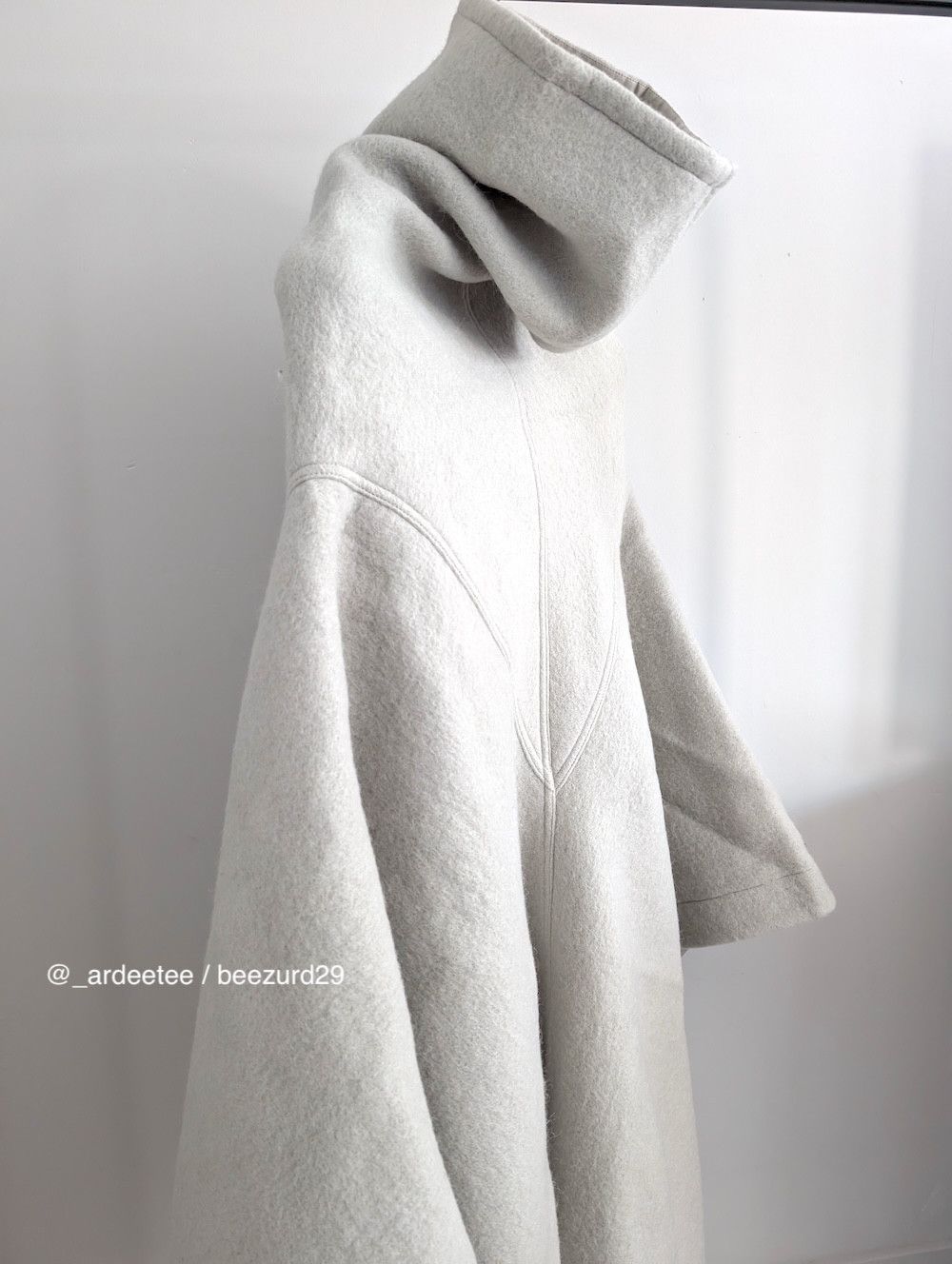 Rick Owens *NEW* ALPACA/WOOL COWL NECK PONCHO COAT $2,590 38IT Size XS / US 0-2 / IT 36-38 - 5 Thumbnail