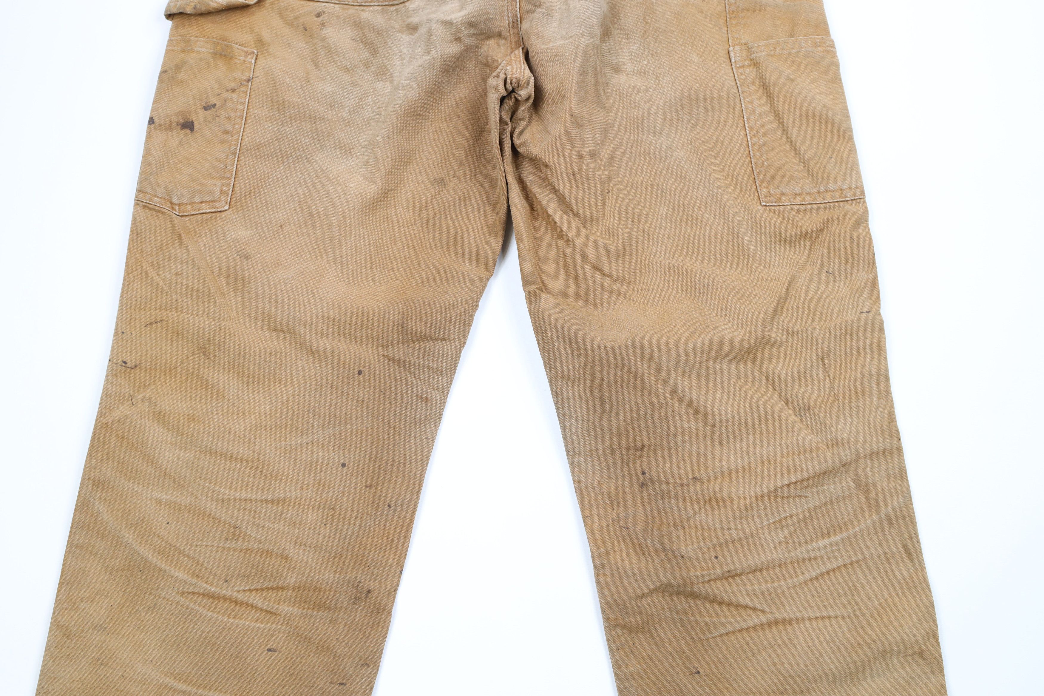 Carhartt Carhartt Thrashed Spell Out Wide Leg Canvas Pants Duck Brown Size US 36 / EU 52 - 10 Thumbnail