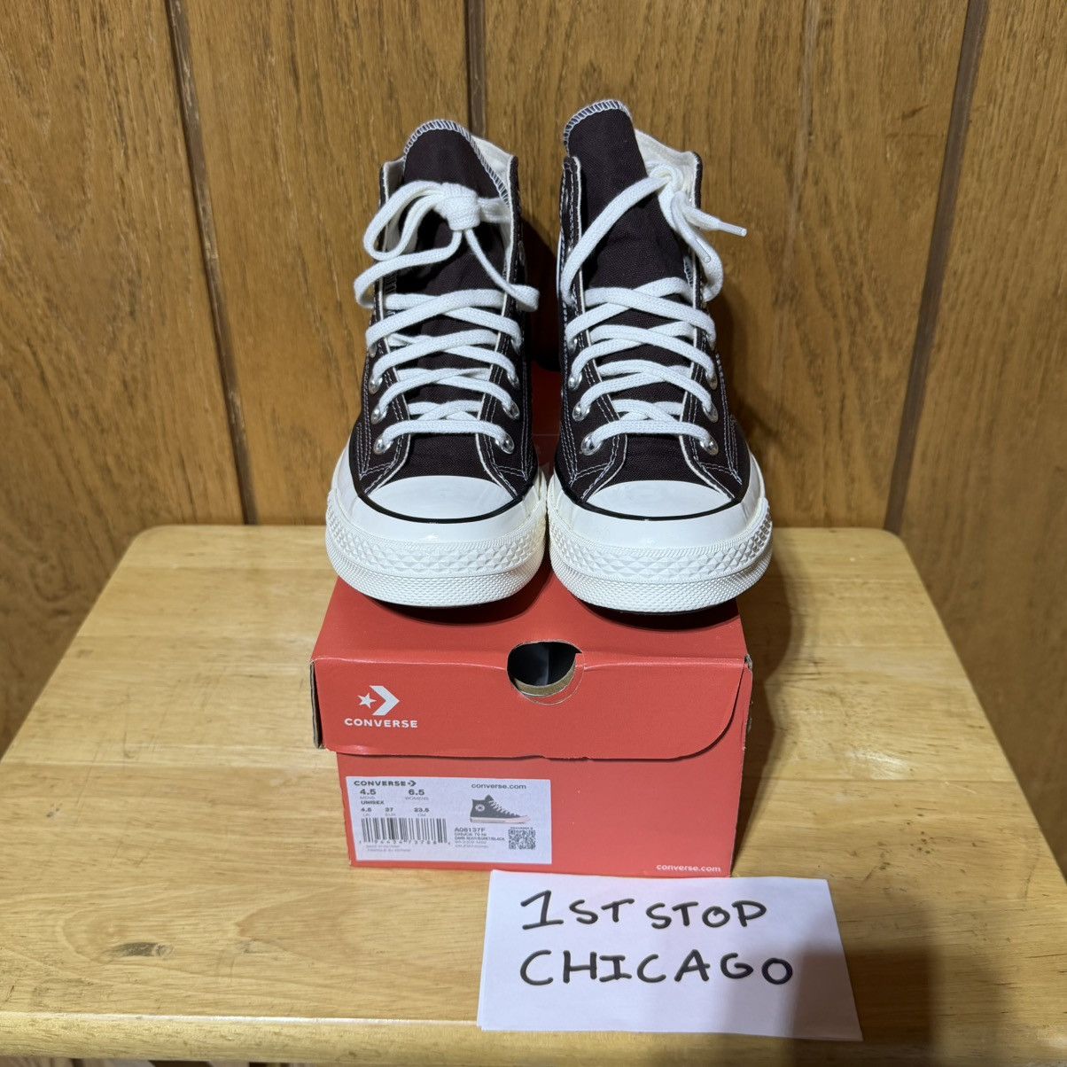 Converse Converse Chuck 70 Hi Dark Root Brown Egret A08137F 6.5 NEW Size US 6.5 / IT 36.5 - 2 Thumbnail