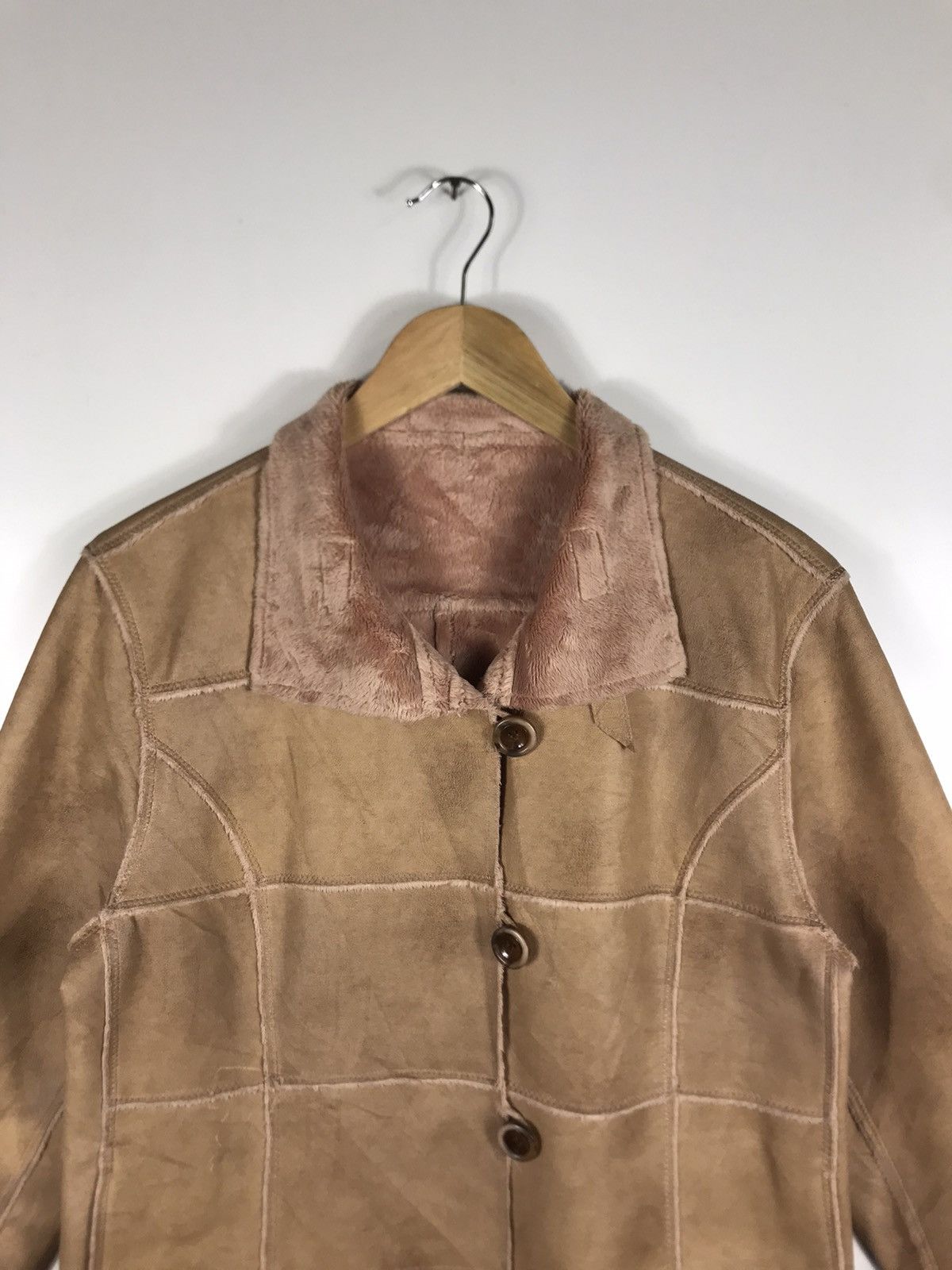 Japanese Brand ⚡️Vintage Frohlich Suede Leather Button Jacket Size M / US 6-8 / IT 42-44 - 4 Thumbnail