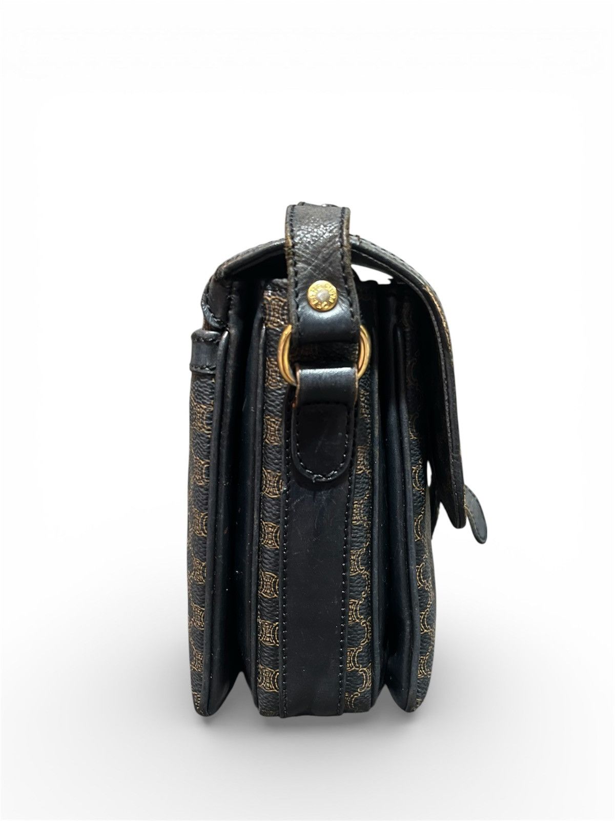 Celine Celine Vintage Macadam PVC Shoulder Bag Black Size ONE SIZE - 2 Thumbnail
