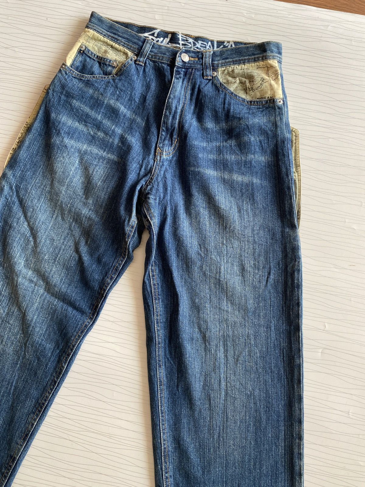JNCO Vintage Y2K SOUL BREAK Denim Baggy Jeans Buckle Back Size US 30 / EU 46 - 3 Thumbnail