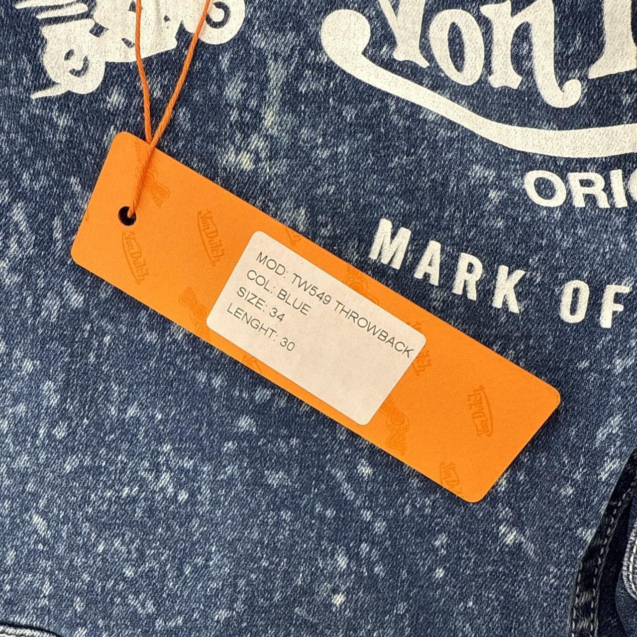 Von Dutch Von Dutch Paris Jeans W34 L30 Blue Acid Wash Logo NWT Size US 34 / EU 50 - 7 Thumbnail