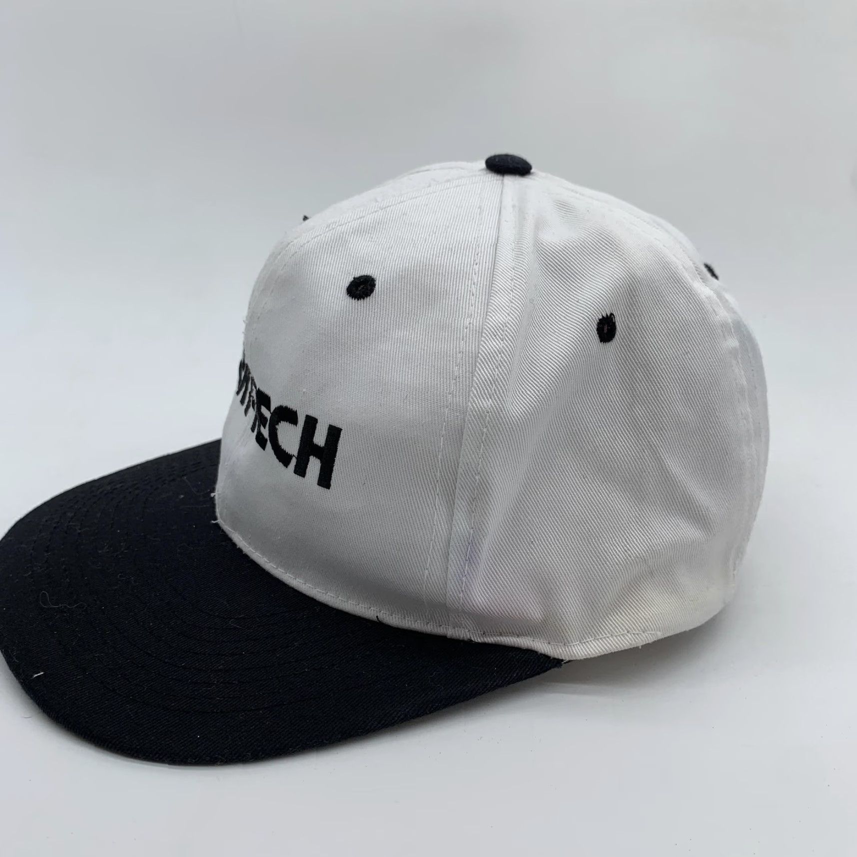 Logo 7 SERV-TECH Hat Cap Snap Back Mens One Size White Black Logo Baseball Adjustable Size ONE SIZE - 3 Thumbnail