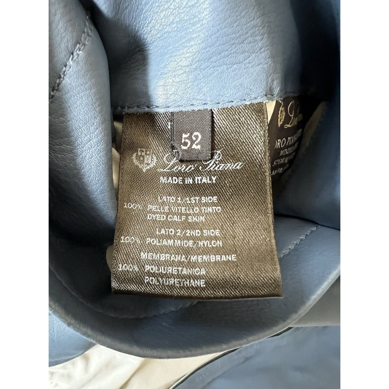 Loro Piana $6,950 Loro Piana Bomber Leather Reversible Blue/Ivory IT52 Size US L / EU 52-54 / 3 - 11 Thumbnail
