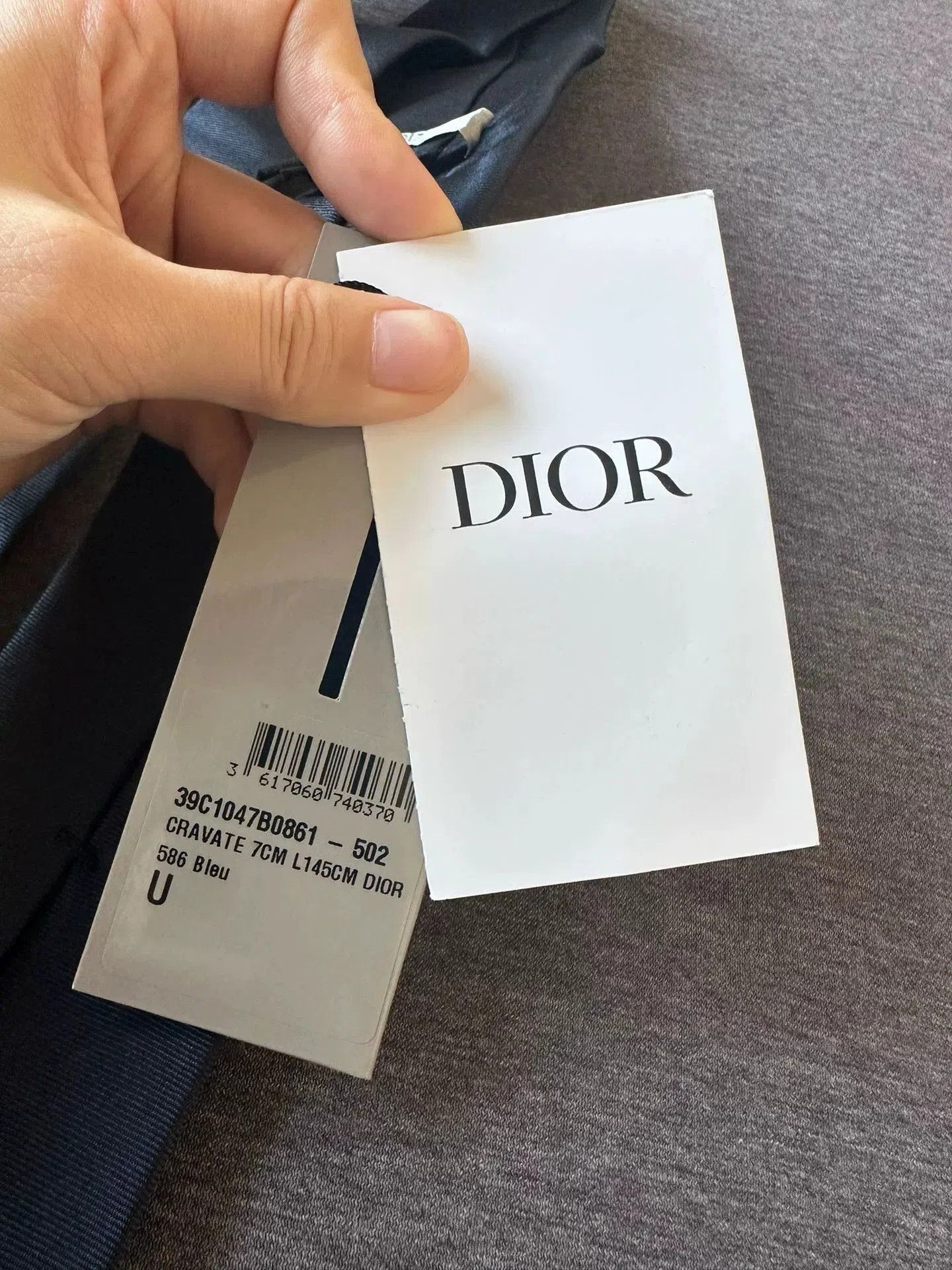 Dior Dior Dark Blue Letter Logo Tie. Size ONE SIZE - 5 Thumbnail