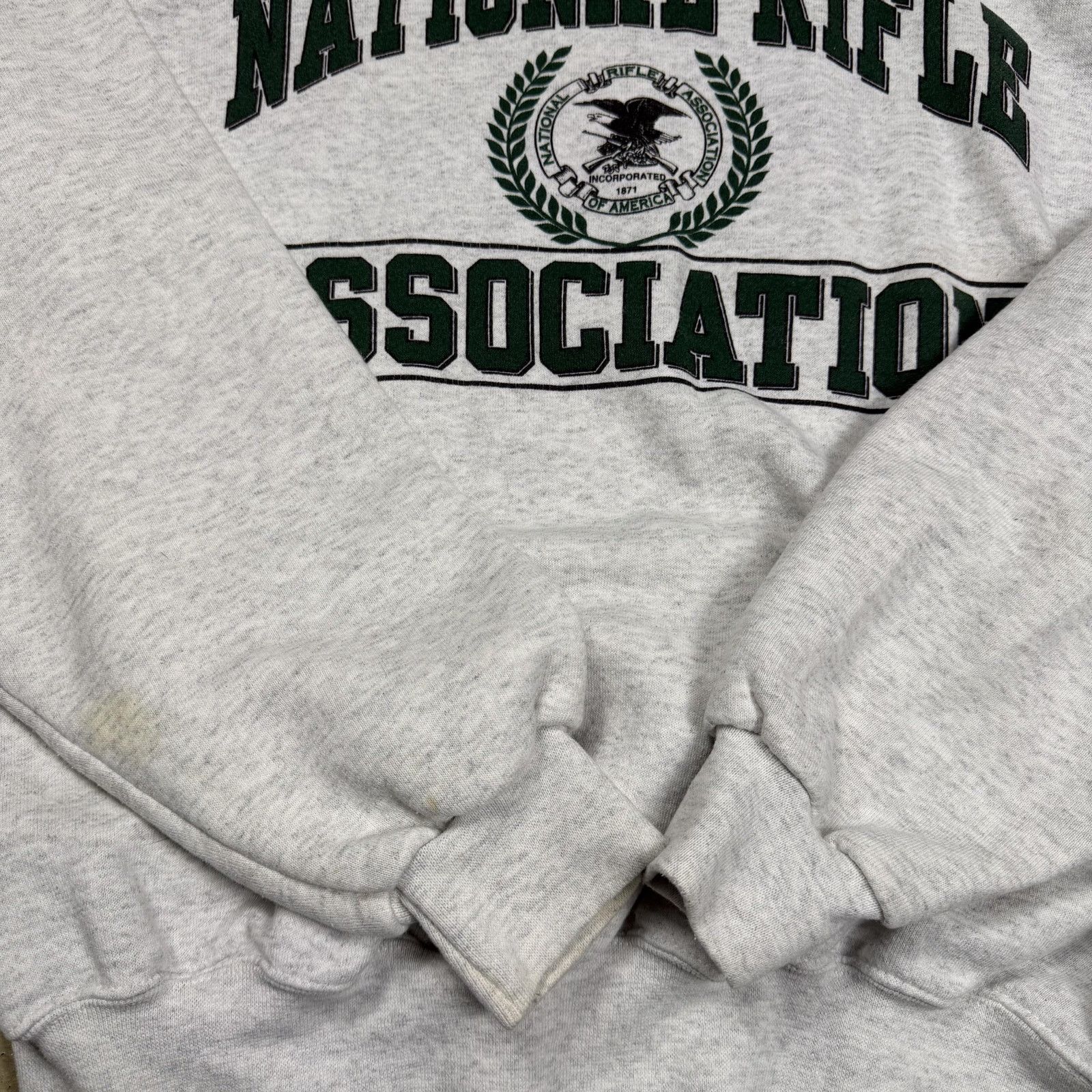 Vintage Vintage 90s Heavyweight NRA Crewneck Sweatshirt 2XL Grey Size US XXL / EU 58 / 5 - 6 Thumbnail